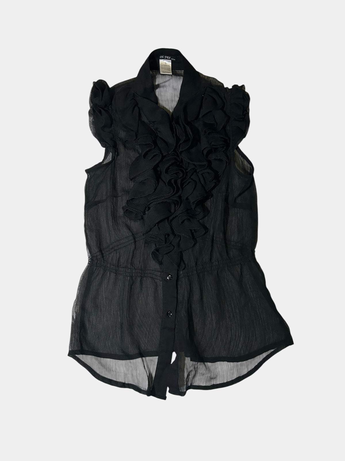 Ruffle-Front Blouse