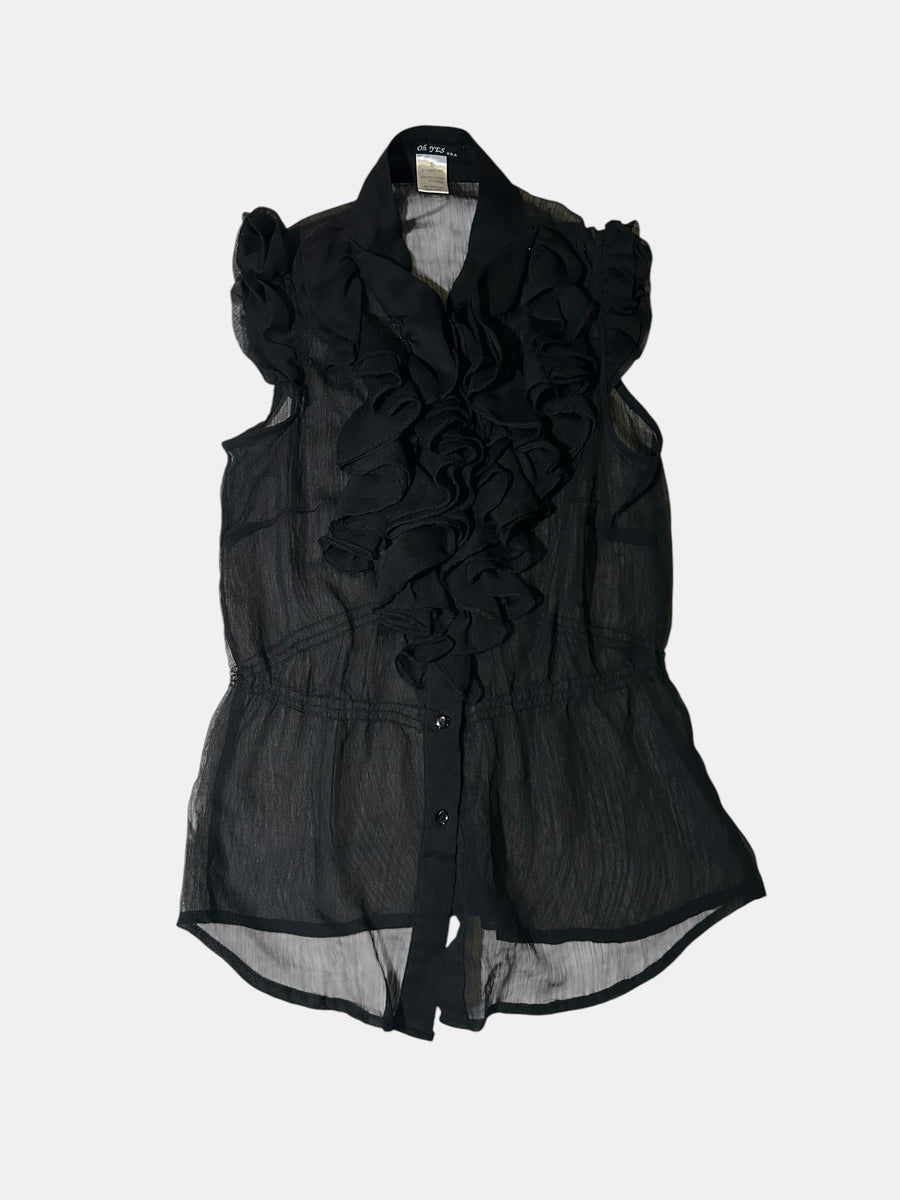 Ruffle-Front Blouse