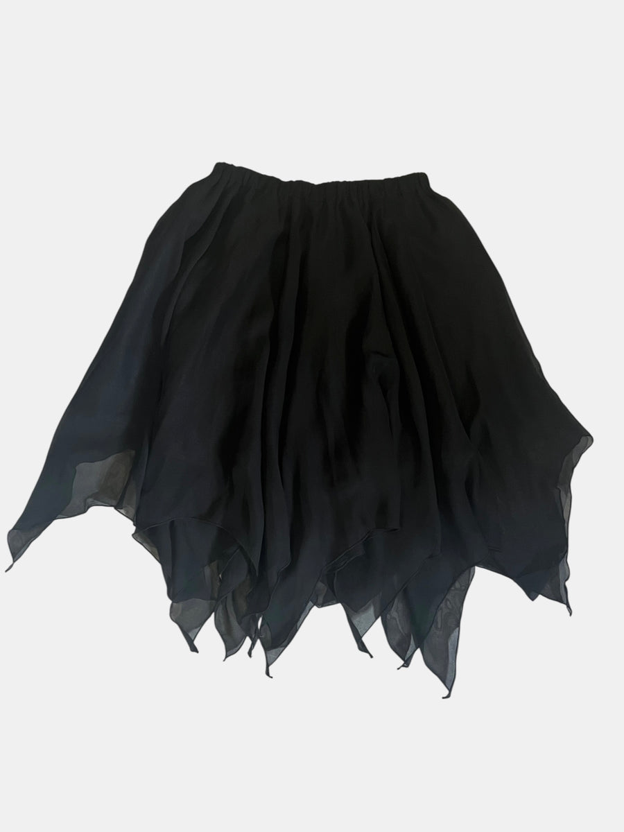 BLACK PEACE NOW Fairygoth Tiered Chiffon Skirt
