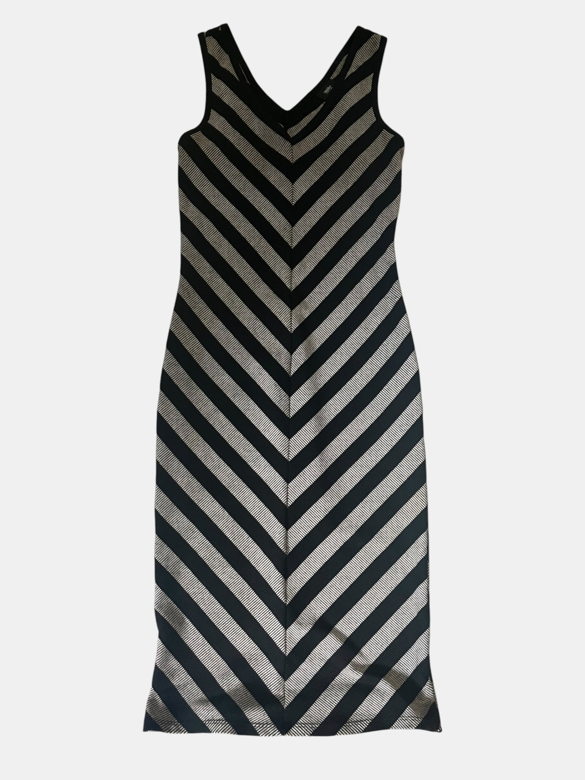Chevron Stripe Bodycon Midi Dress