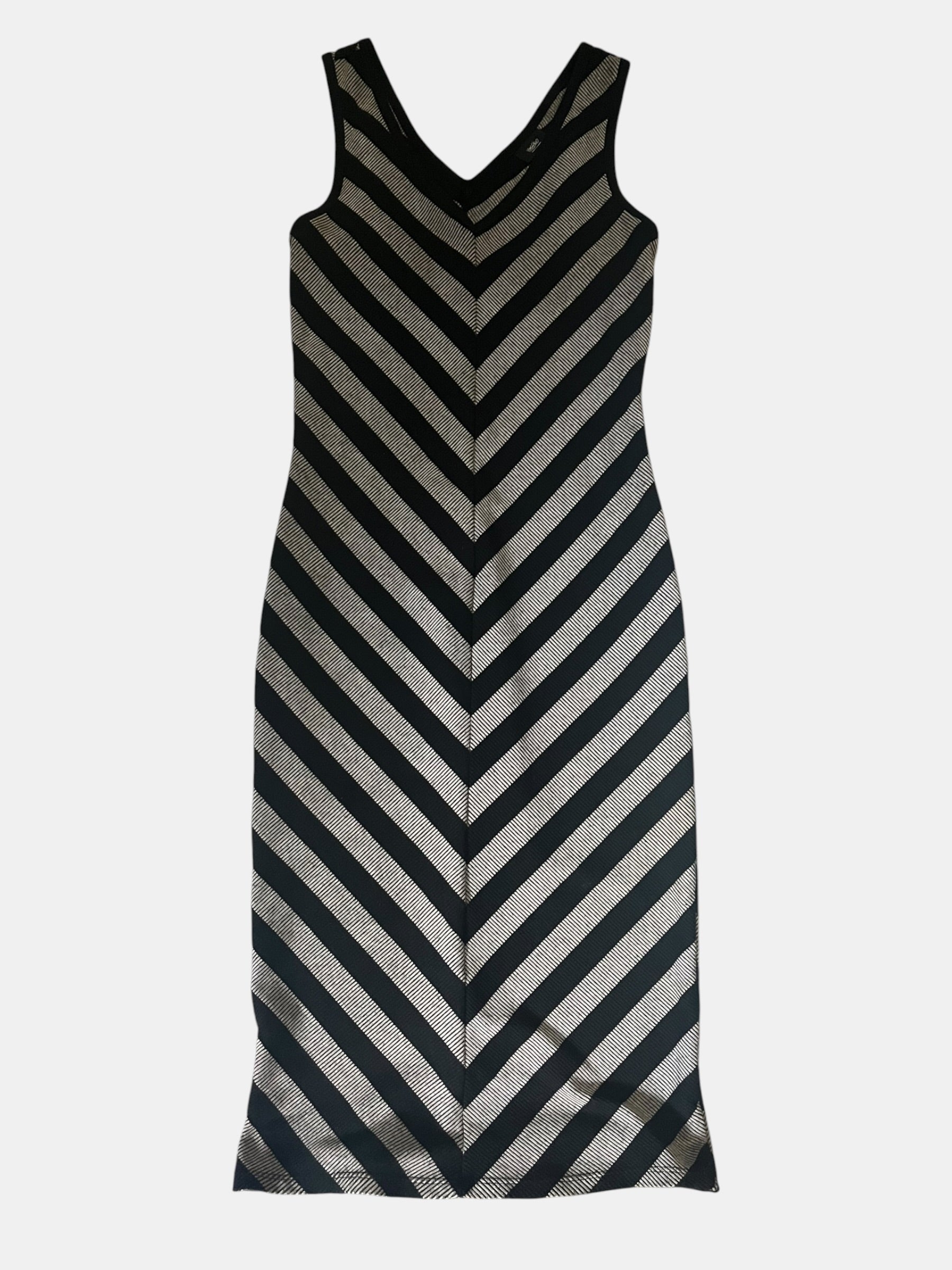 Chevron Stripe Bodycon Midi Dress