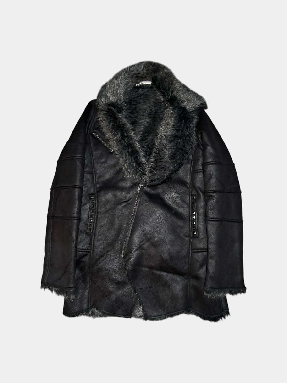 Fur-Collar Rider Coat