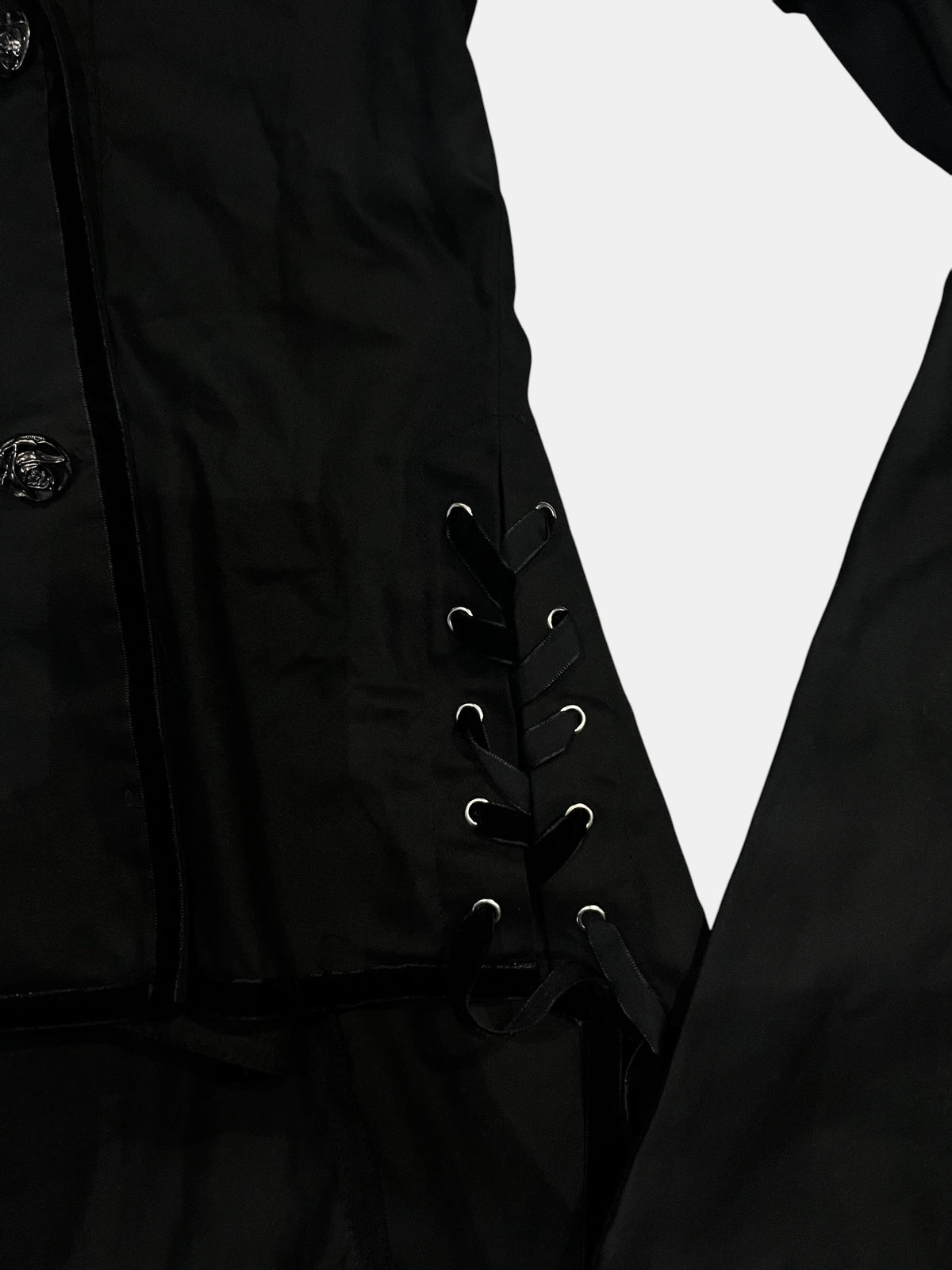 BODY LINE Lace-Up Bell-Sleeve Jacket