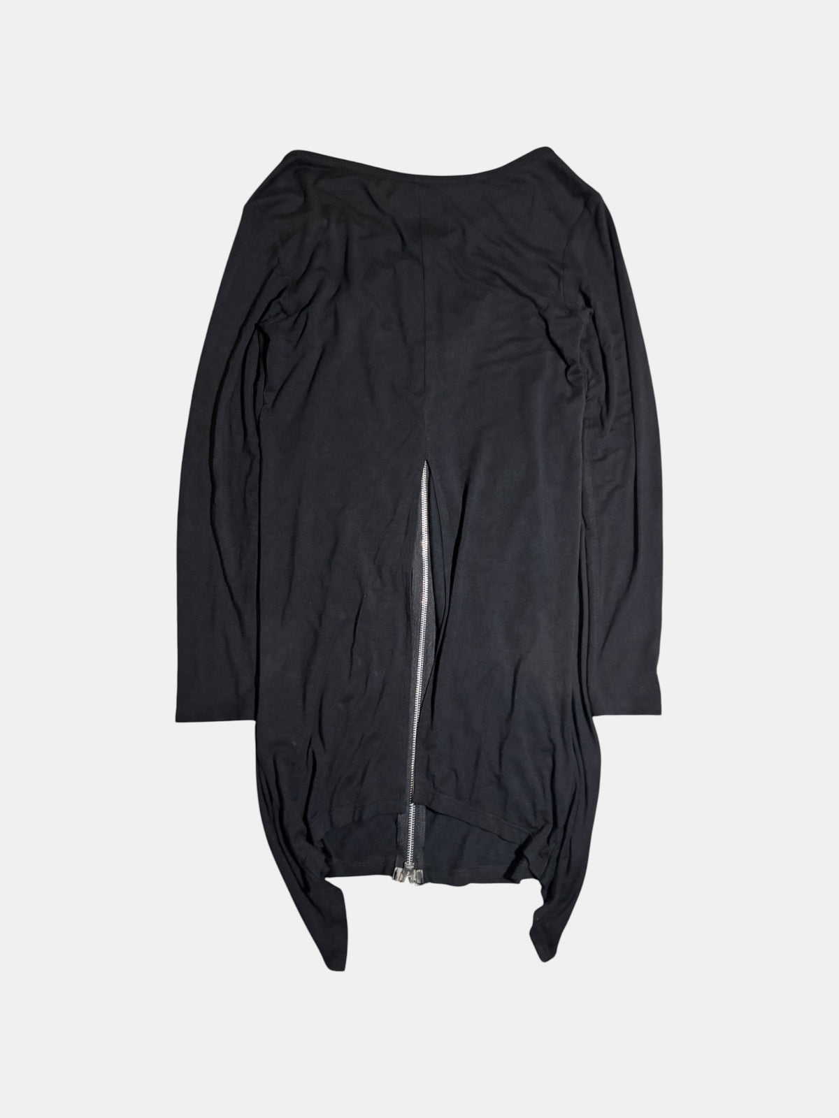 Draped Zip Cardigan