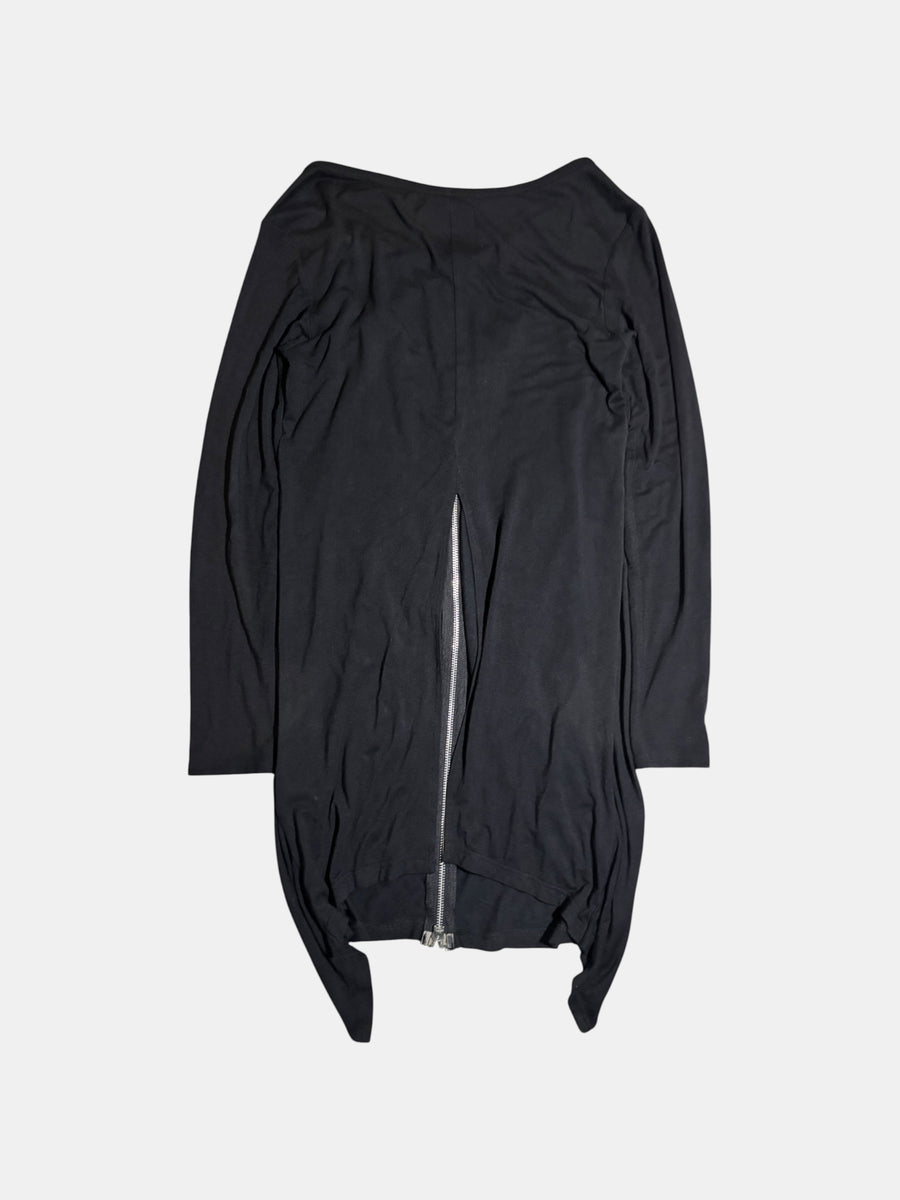 Draped Zip Cardigan