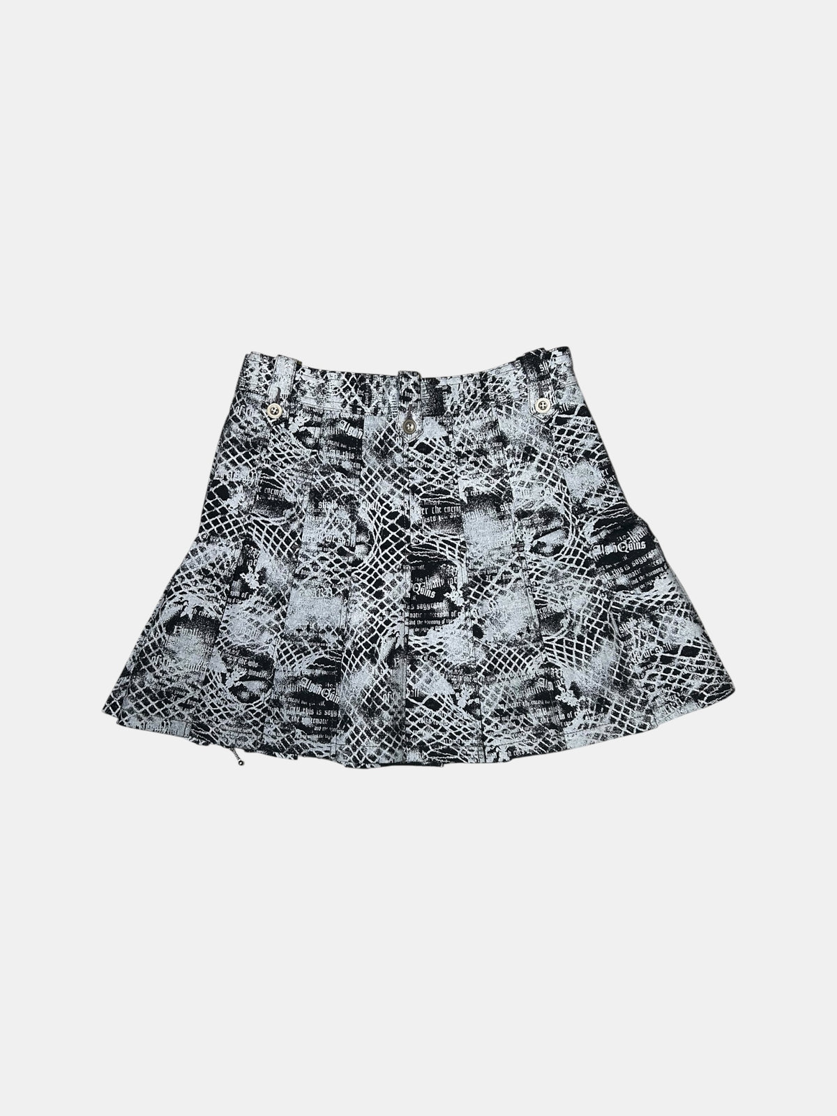 Collage-Print Mini Skirt