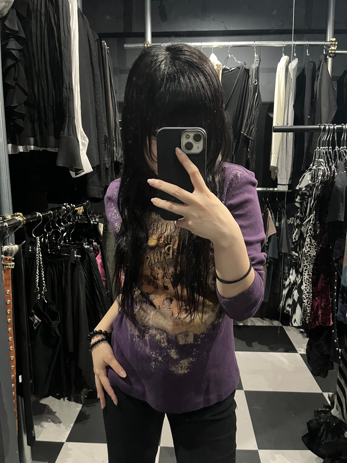 Y2K Paris Graphic Long Sleeve T-Shirt