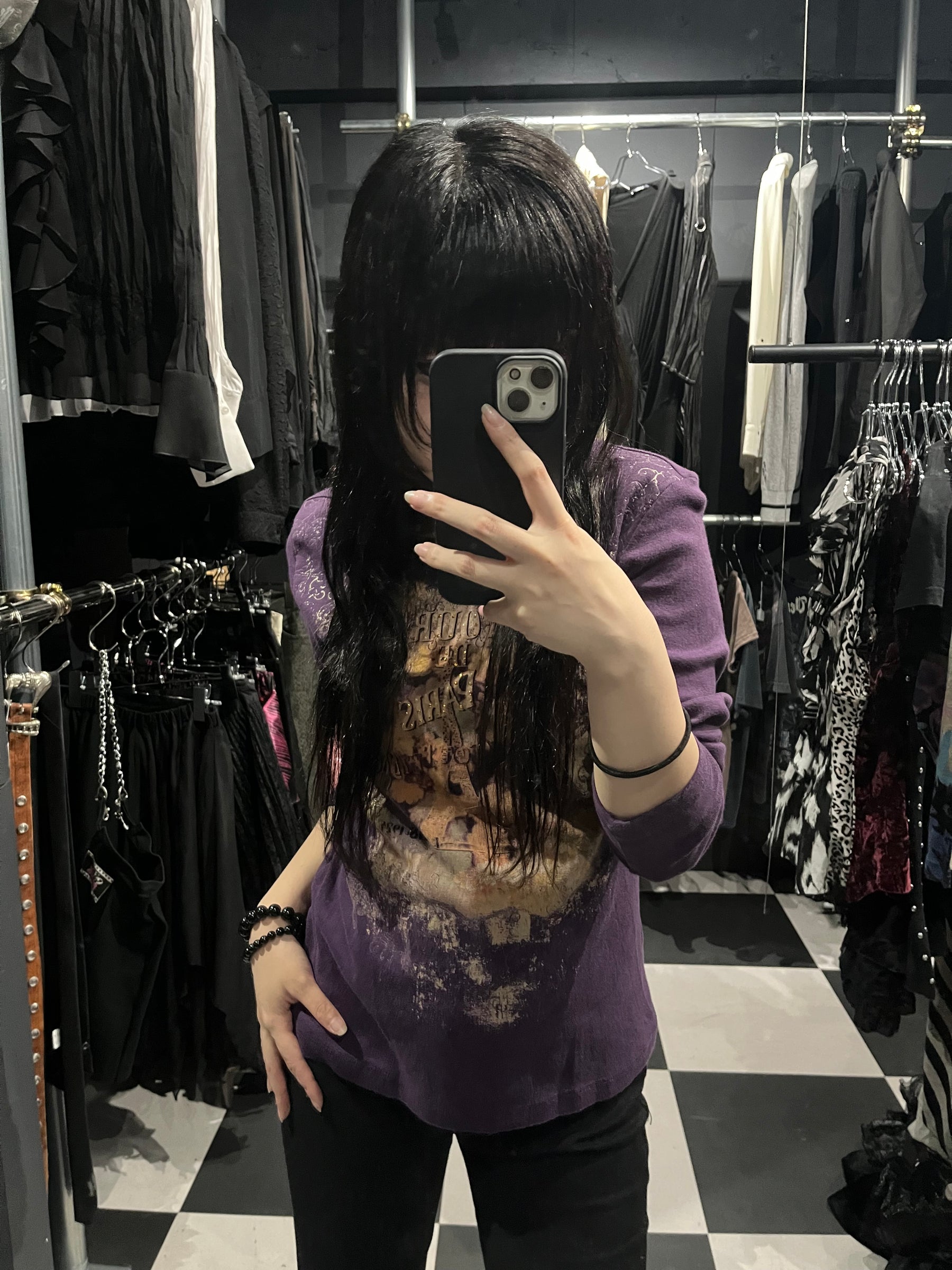 Y2K Paris Graphic Long Sleeve T-Shirt