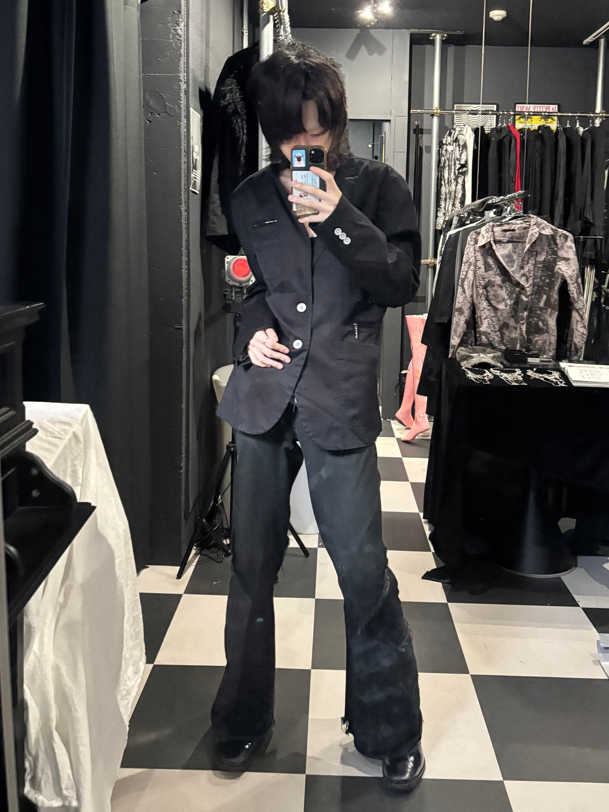Graphic-Lining Blazer