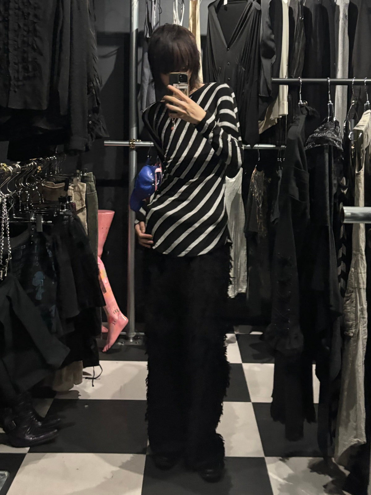 INC International Concepts Diagonal Stripe Knit Top