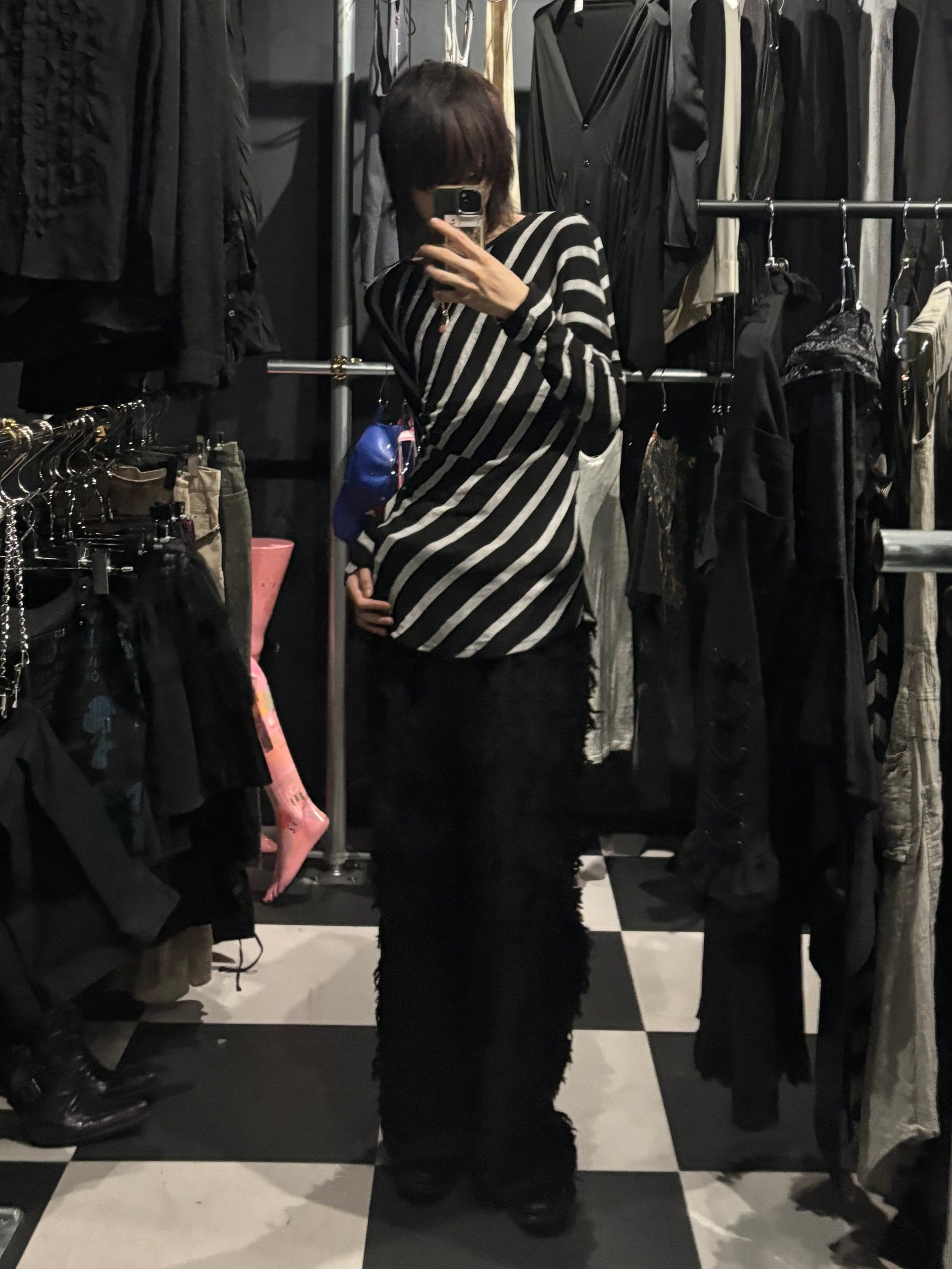 INC International Concepts Diagonal Stripe Knit Top