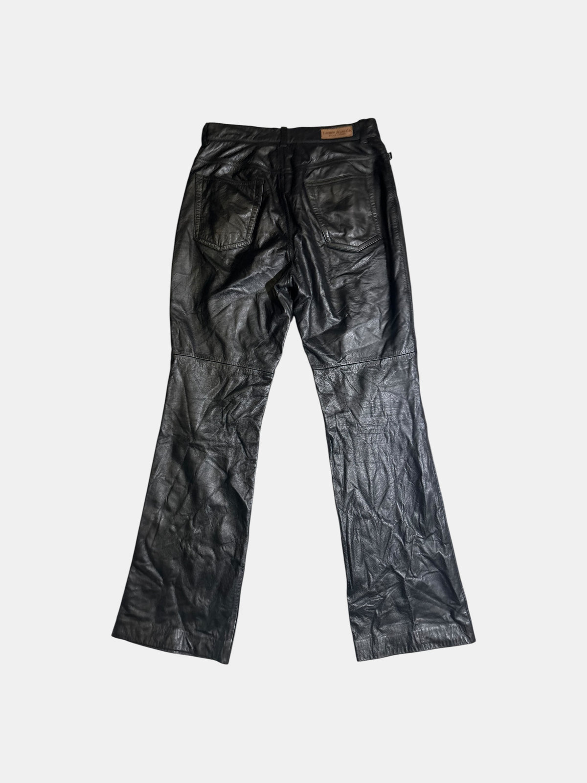 Leather Bootcut Pants