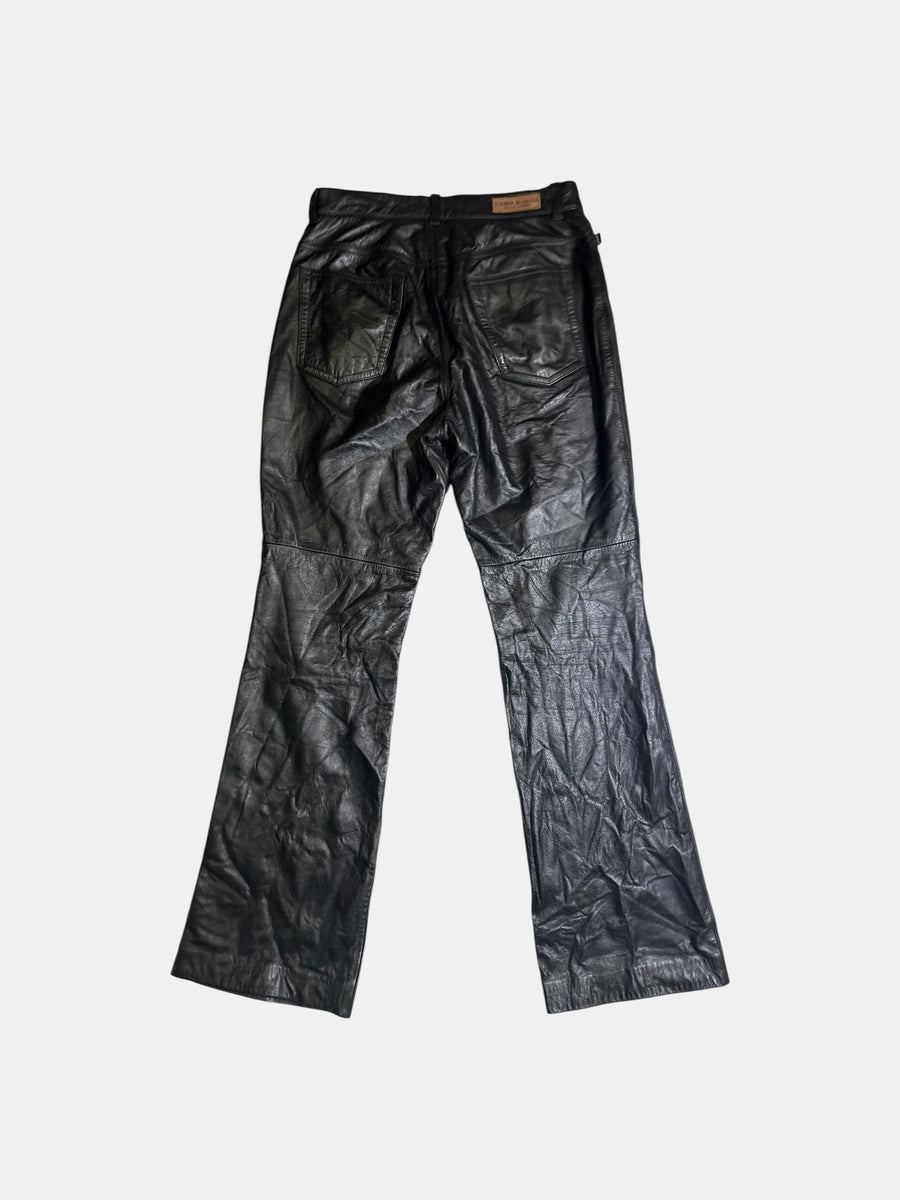 Leather Bootcut Pants