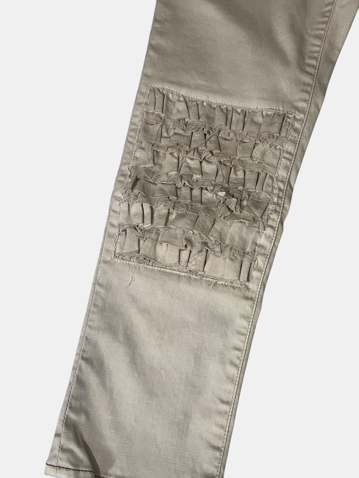 HYSTERIC GLAMOUR Studded Ruffle-Knee Slim Pants