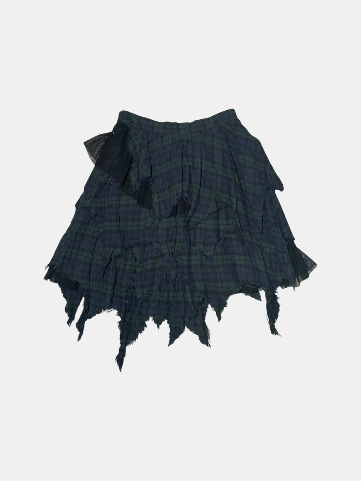 Shredded Tartan Skirt