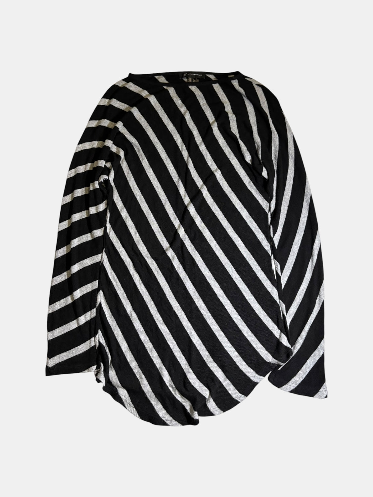 INC International Concepts Diagonal Stripe Knit Top