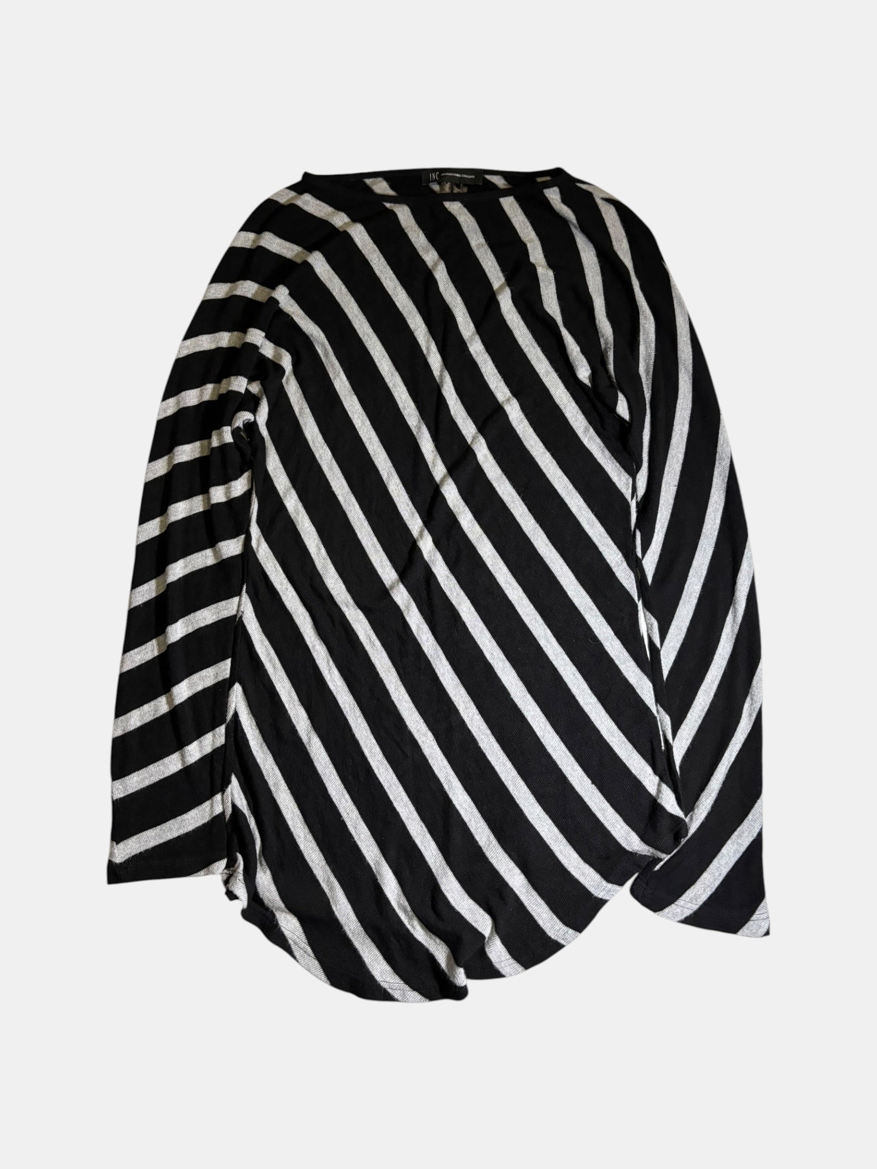 INC International Concepts Diagonal Stripe Knit Top