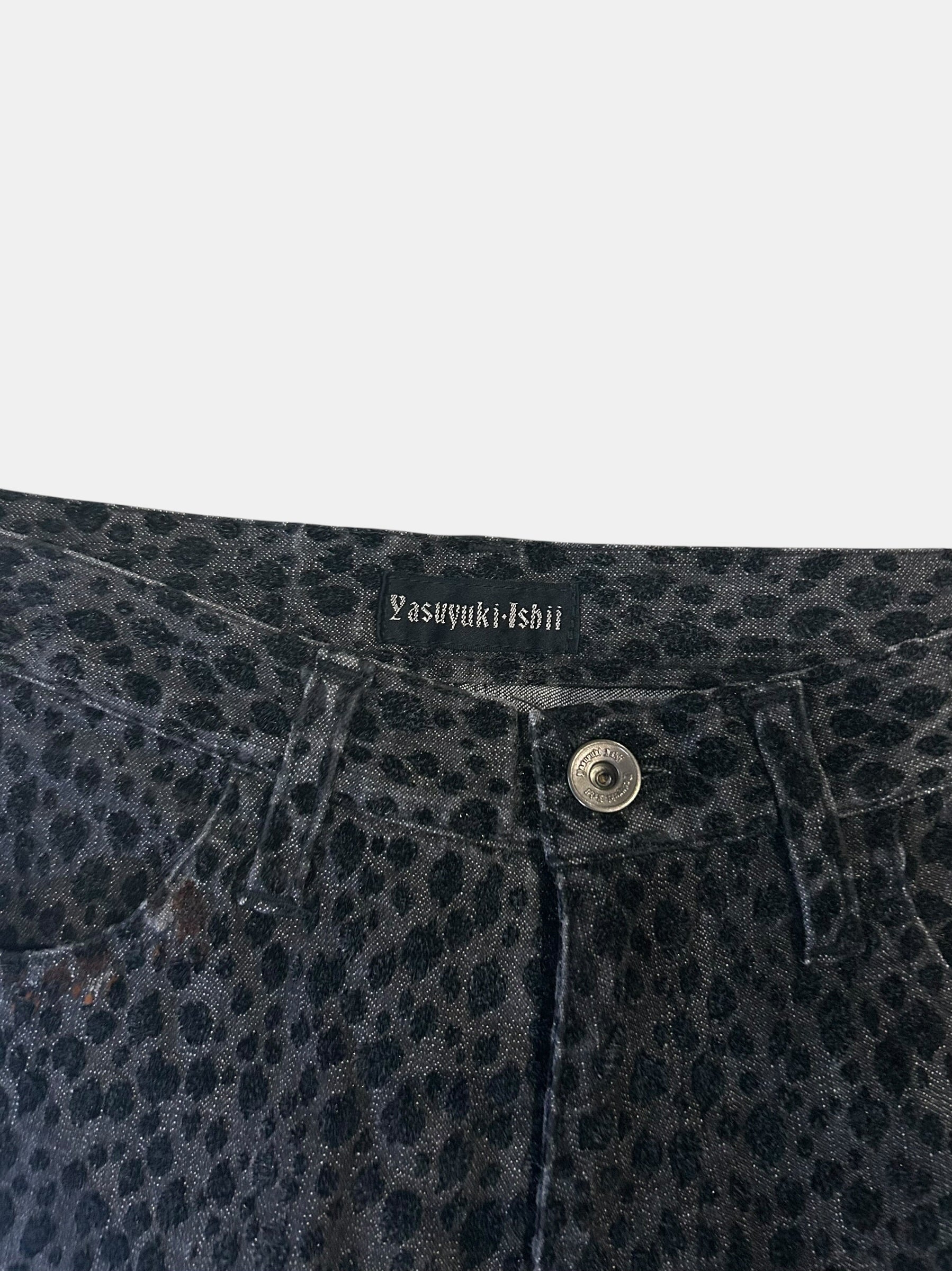 Yasuyuki Ishii Leopard Flare Trousers