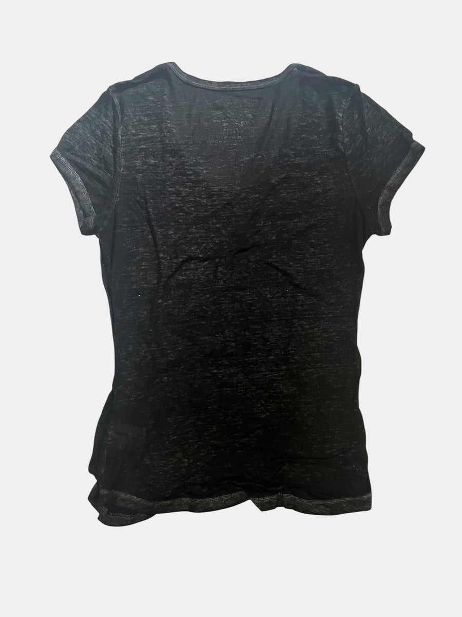 Rocker Girl Winged Shamrock V-Neck Tee