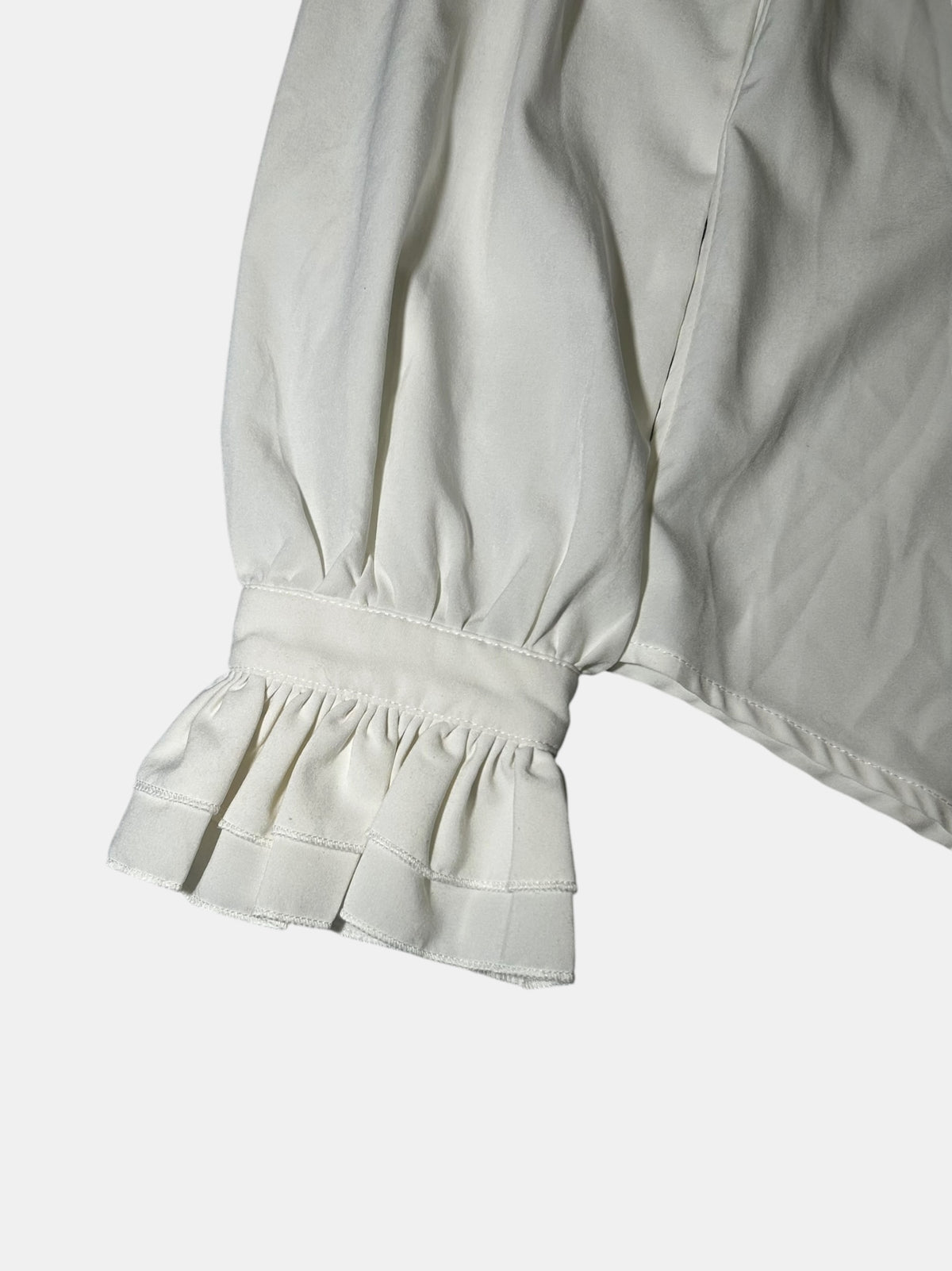 Ruffle Stand Collar Shirt