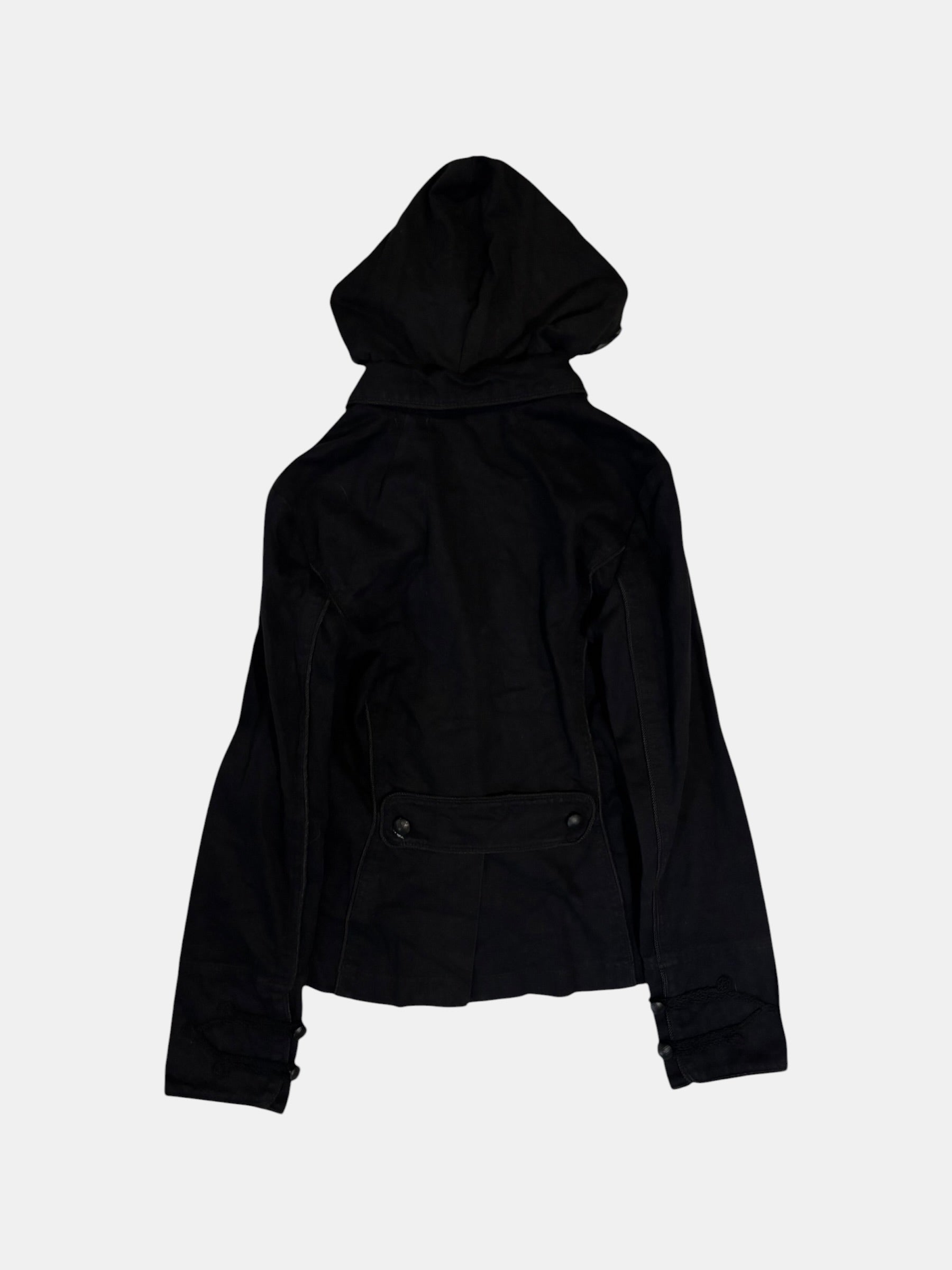 Ruffle-Trim Hooded Jacket