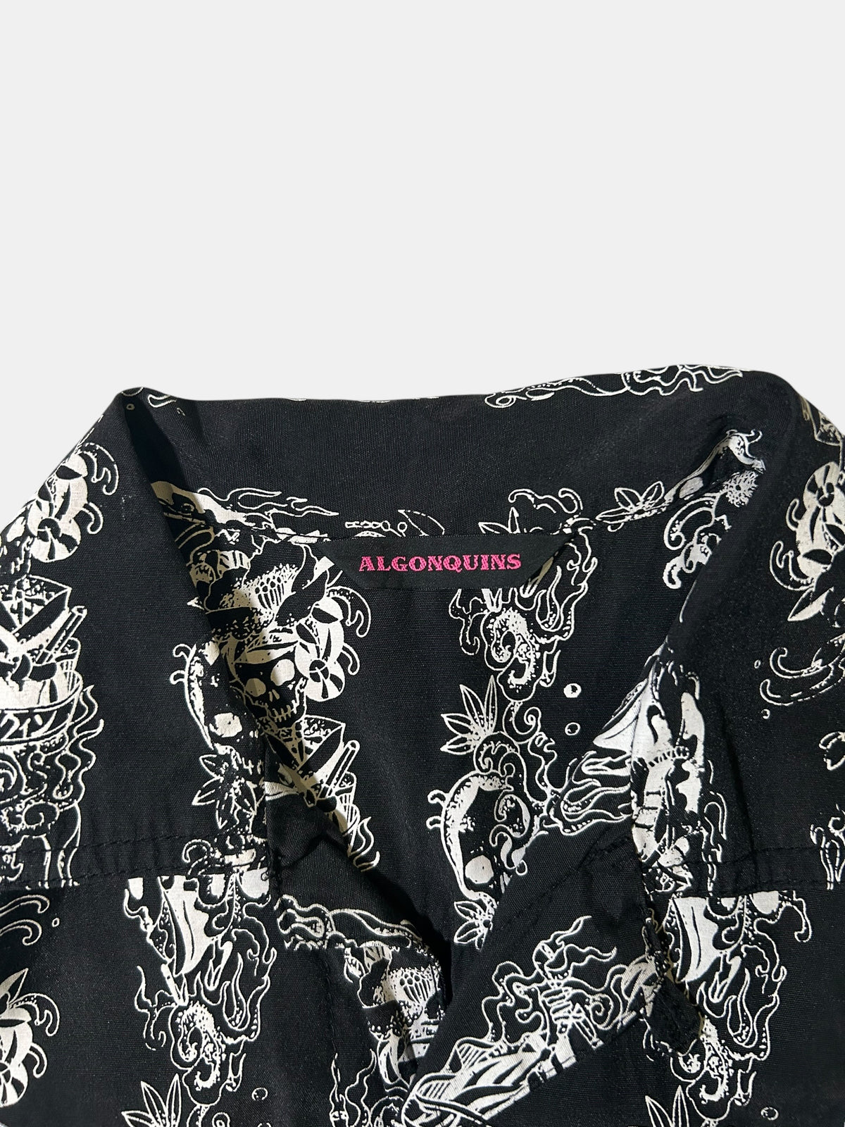 Skull-and-Rose Print Shirt