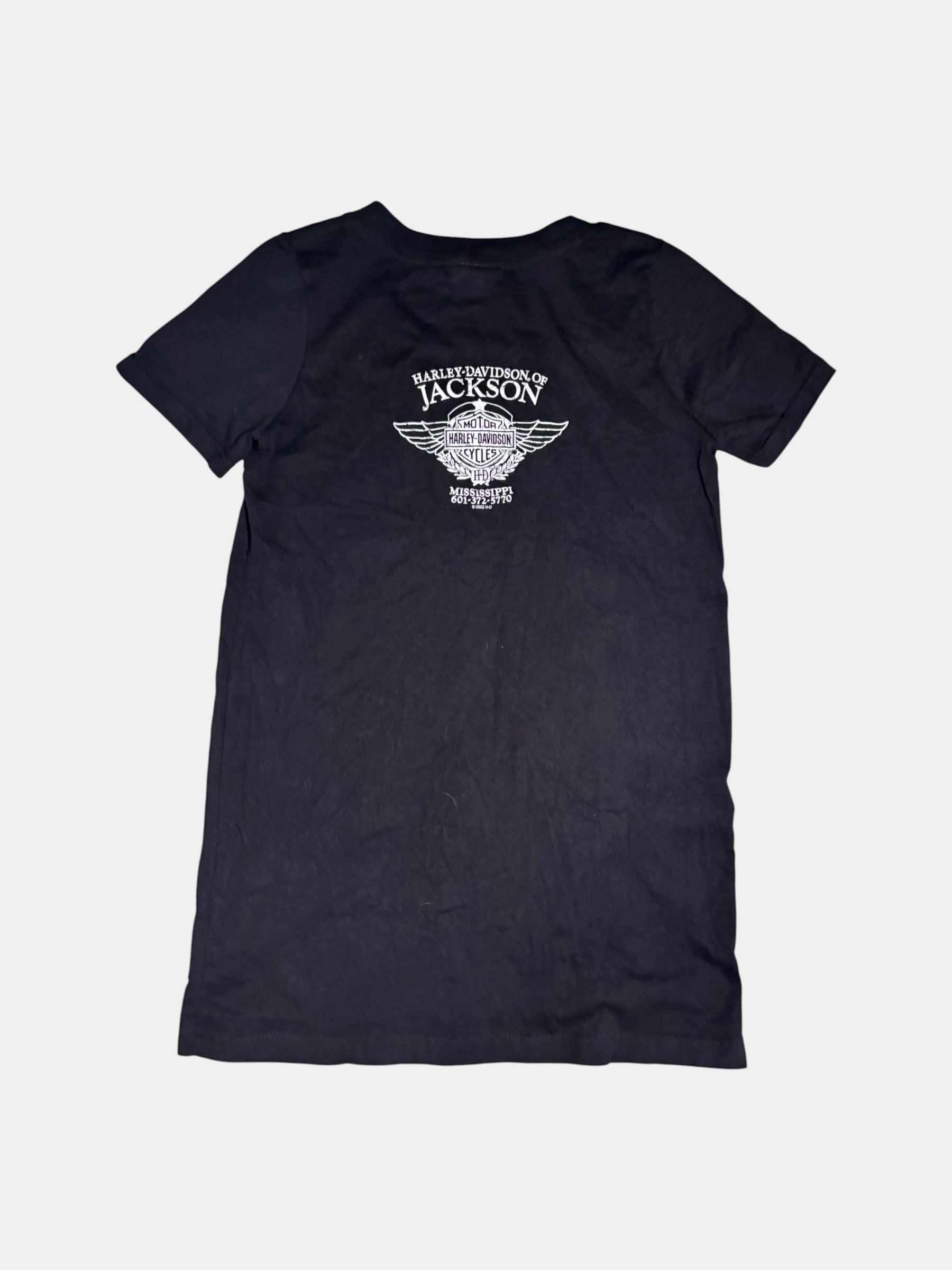 Striped Logo V-Neck T-Shirt