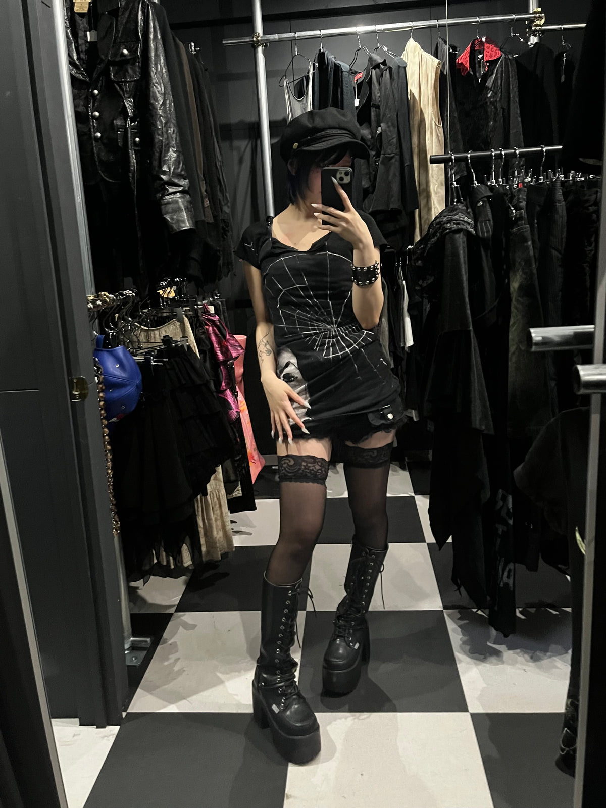 Kreepsville 666 Vampira Spider Web Dress