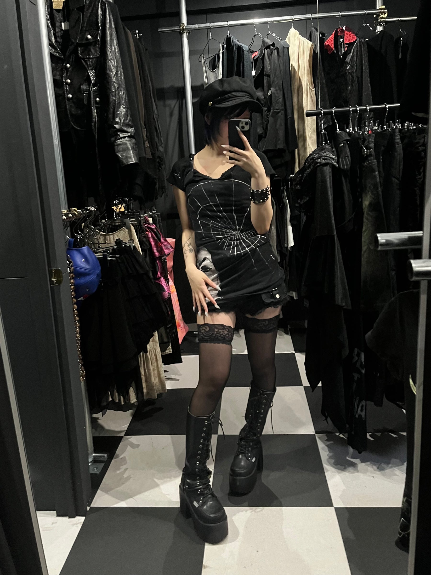 Kreepsville 666 Vampira Spider Web Dress