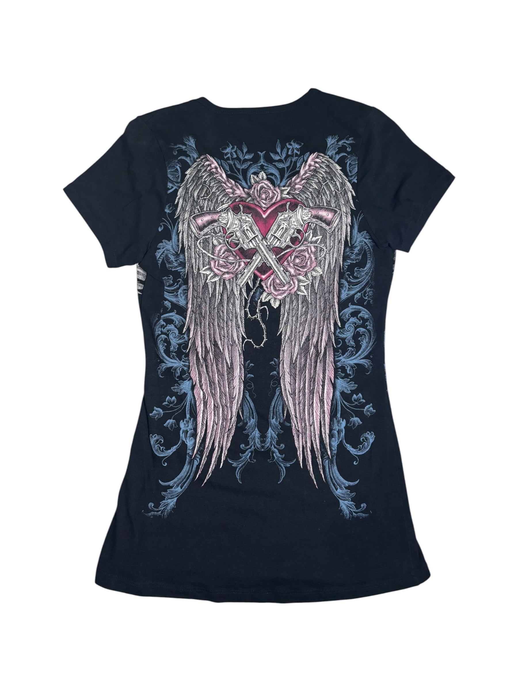 Y2K Winged Revolver T-Shirt
