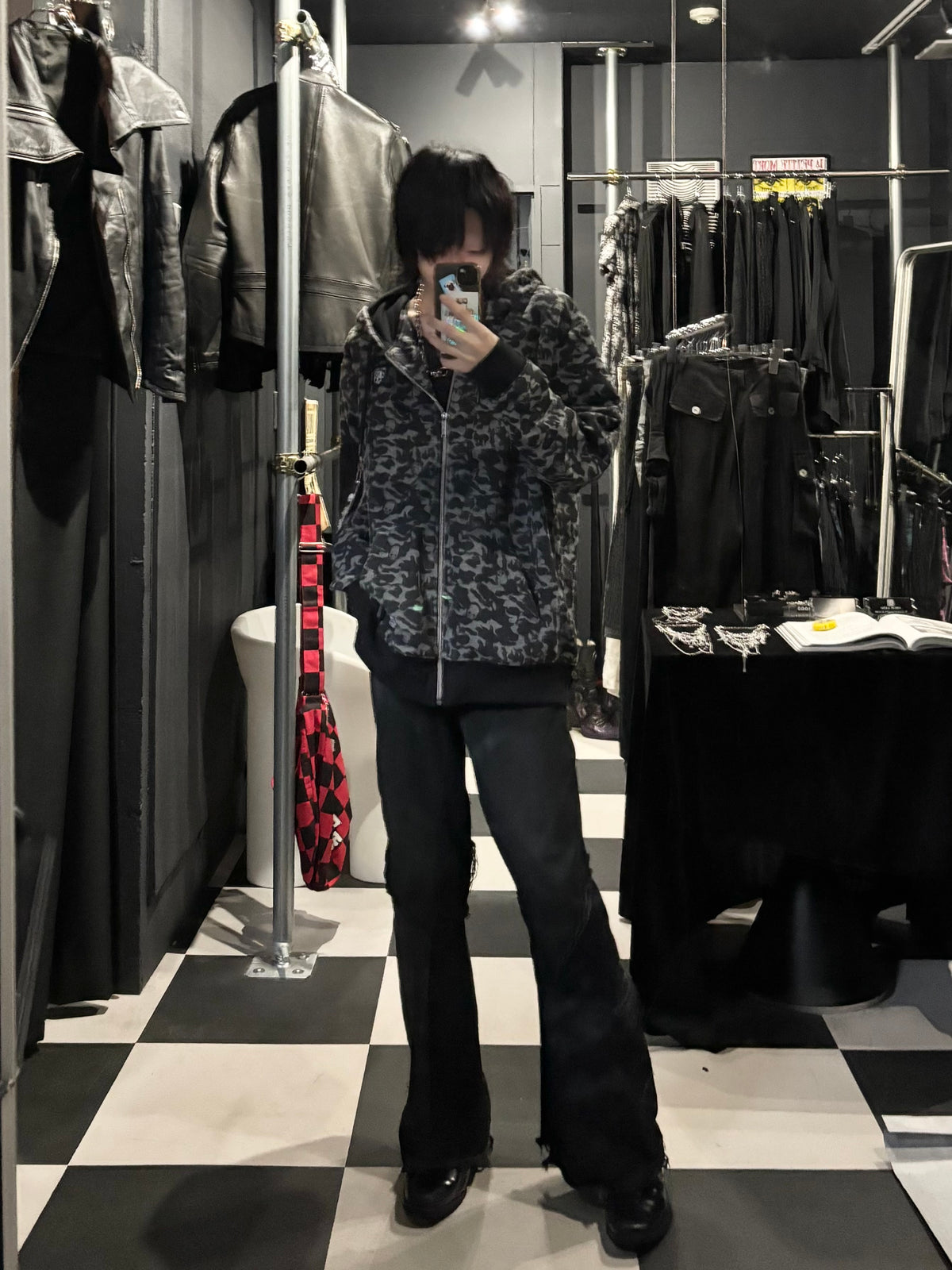 Skull Camo Zip Hoodie