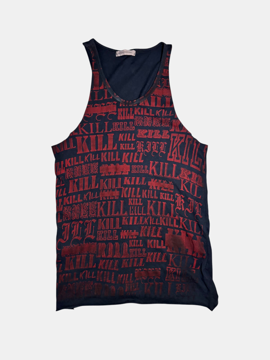 Allover Typography Tank Top