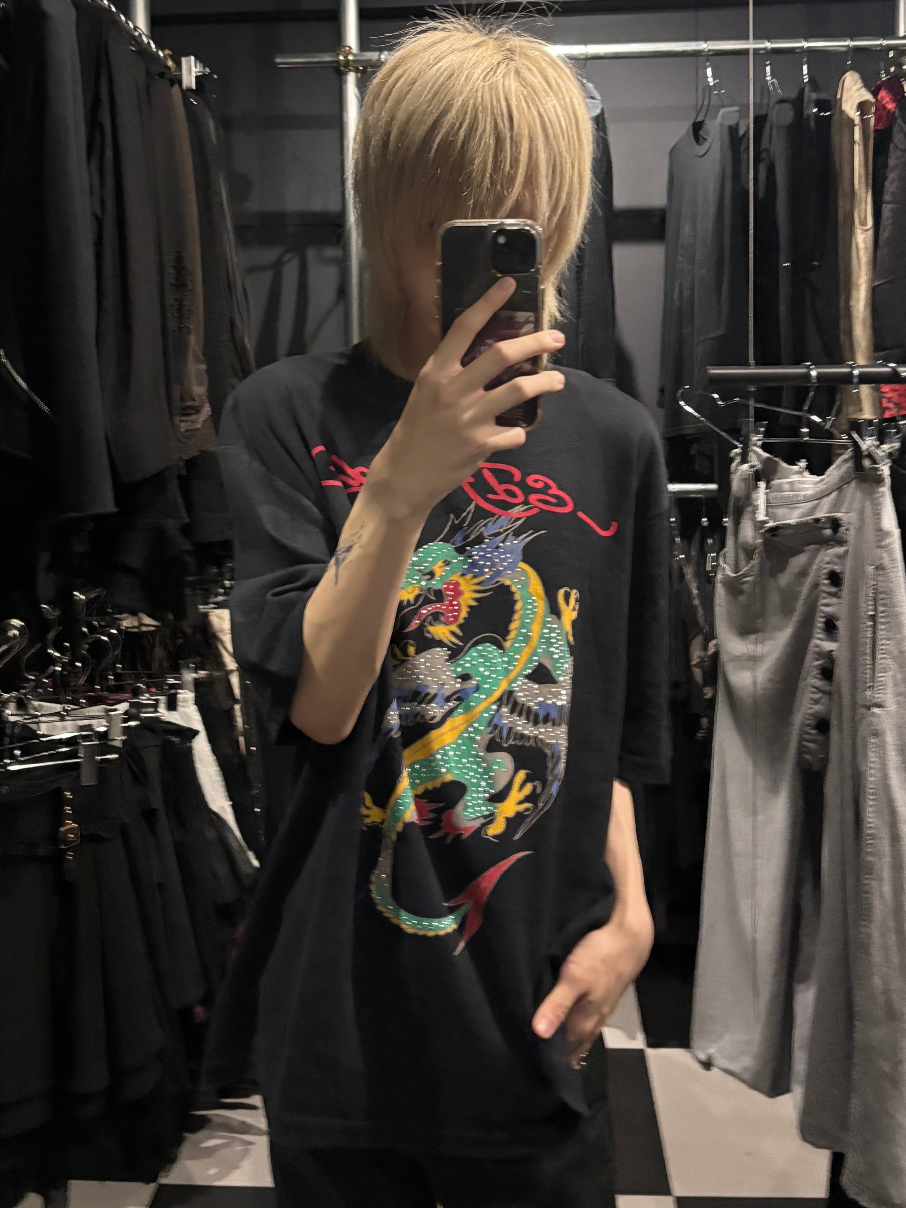 Ed Hardy Rhinestone Dragon Tee