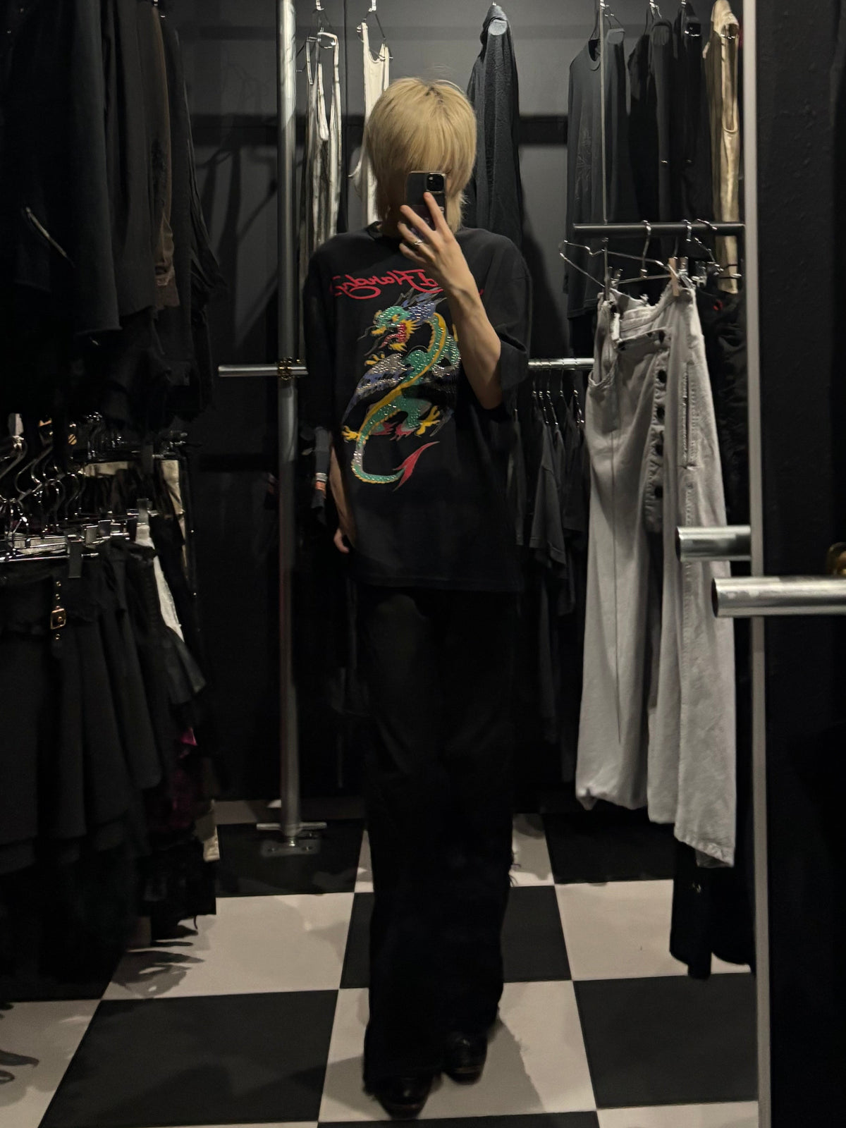 Ed Hardy Rhinestone Dragon Tee