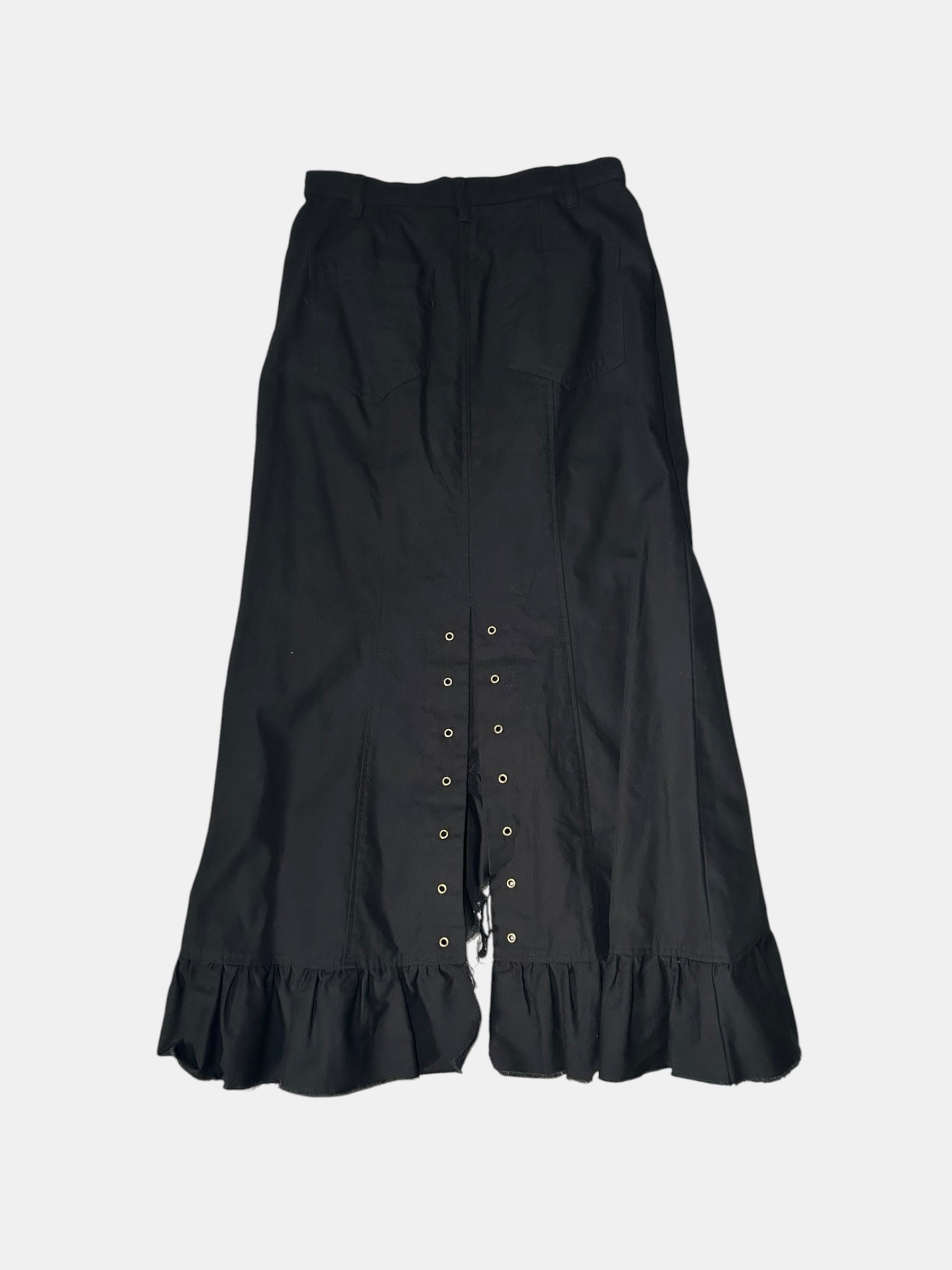 Eyelet Ruffle Long Skirt