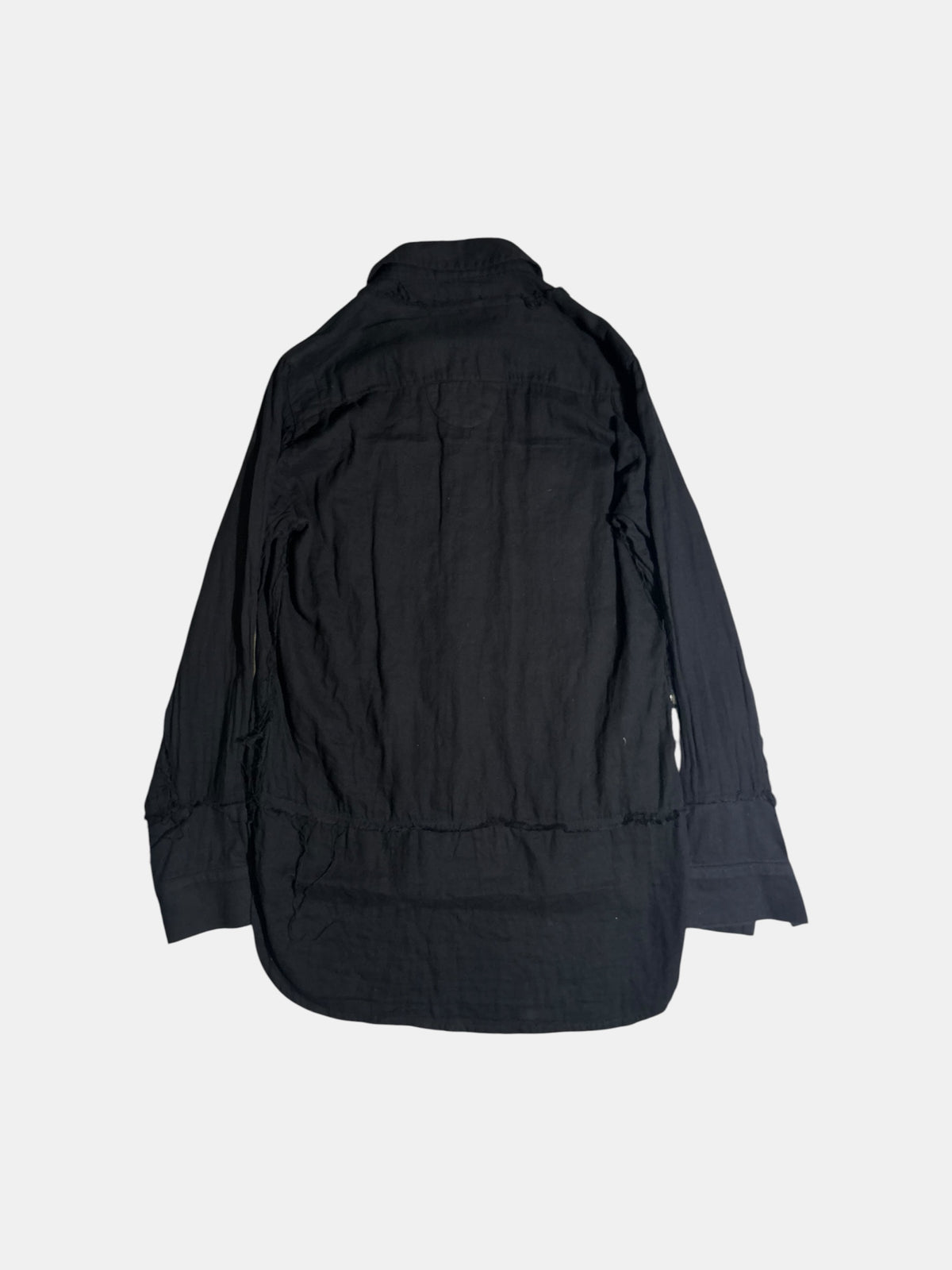 Raw-Edge Long Shirt