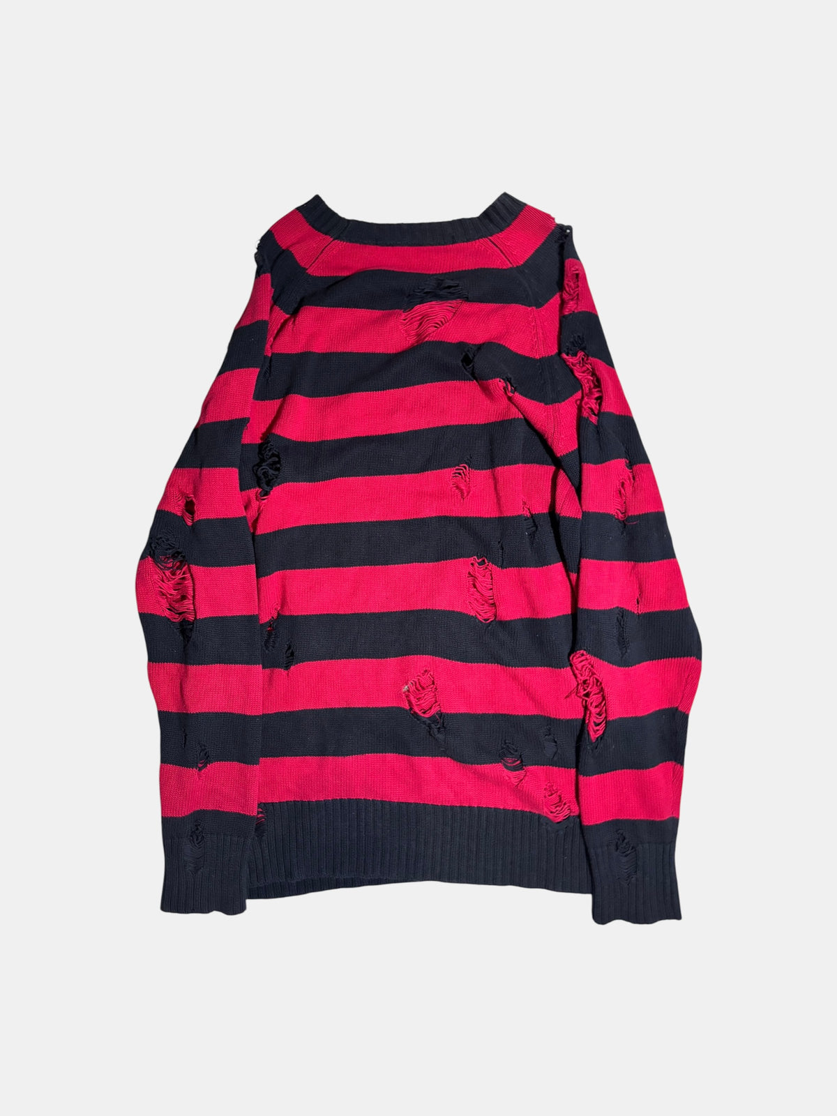 Distressed Striped Sweater