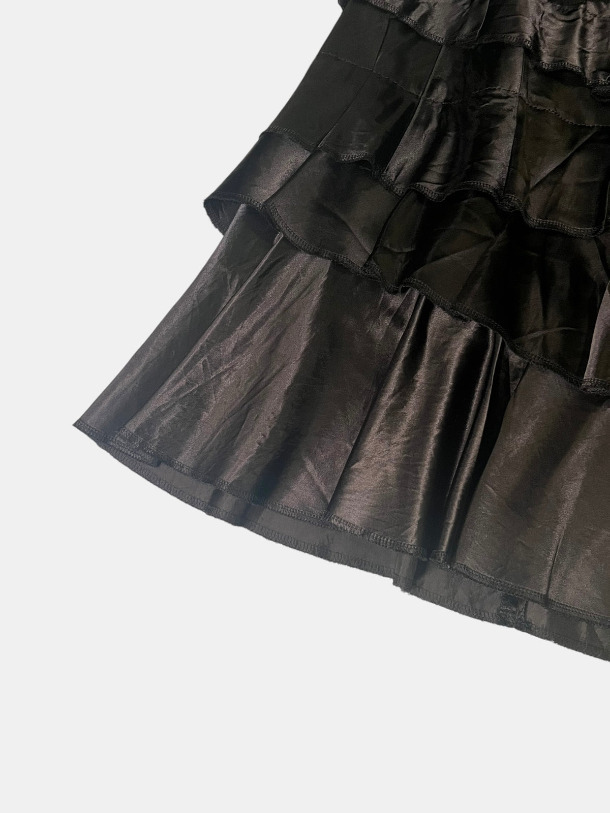 COMME des GARÇONS Satin Tiered Ruffle Skirt