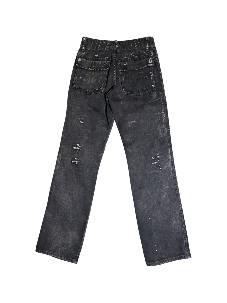 HN+DIE Distressed Wide-Leg Jeans