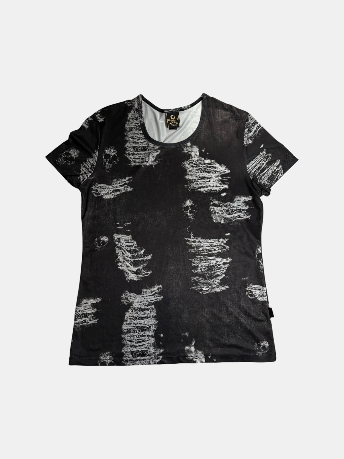 Distressed-Print T-Shirt