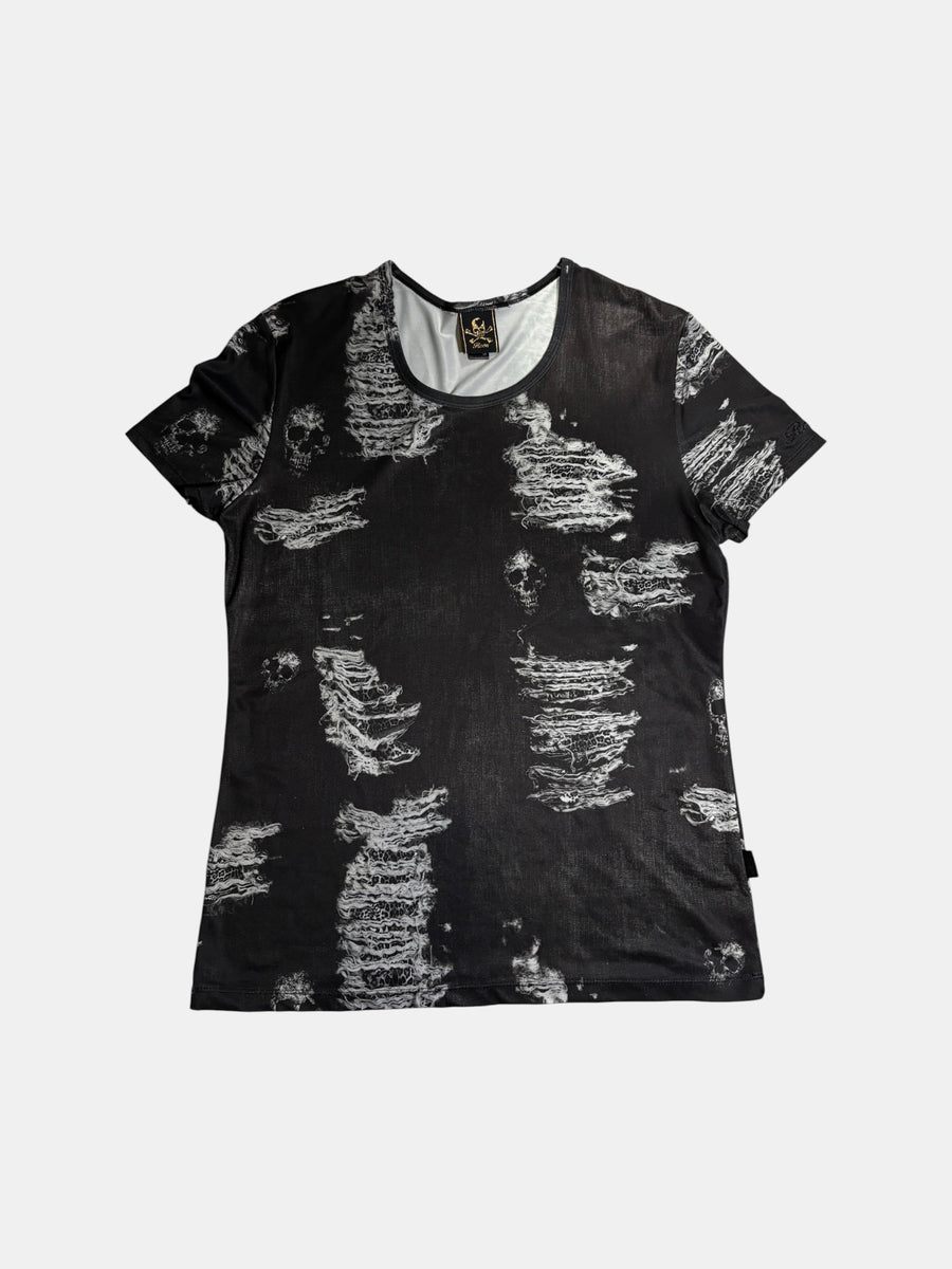 Distressed-Print T-Shirt