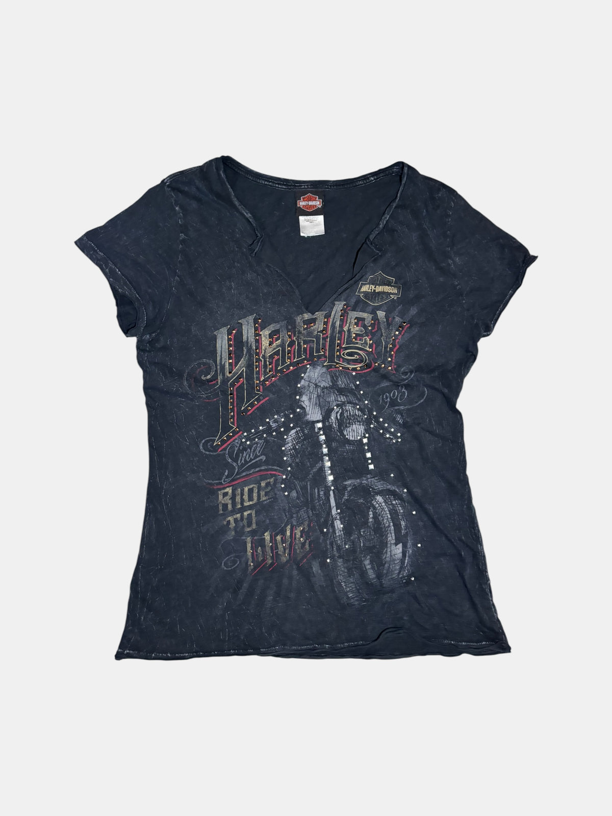 V-Neck Motorcycle T-Shirt
