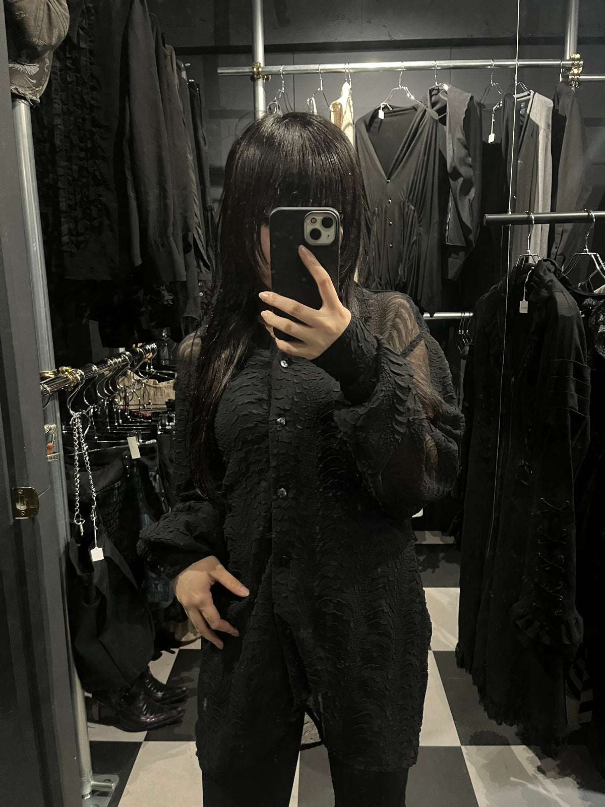 Textured Sheer Blouse