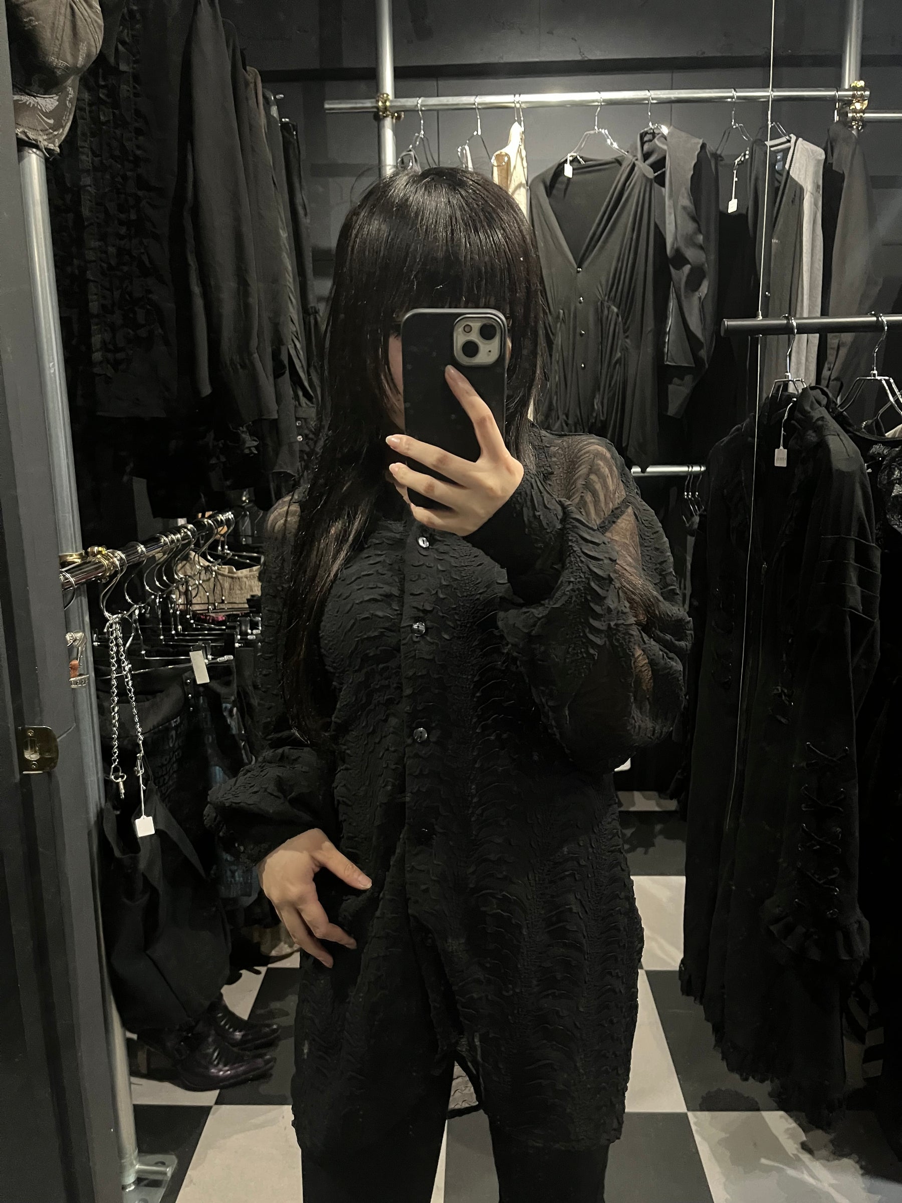 Textured Sheer Blouse