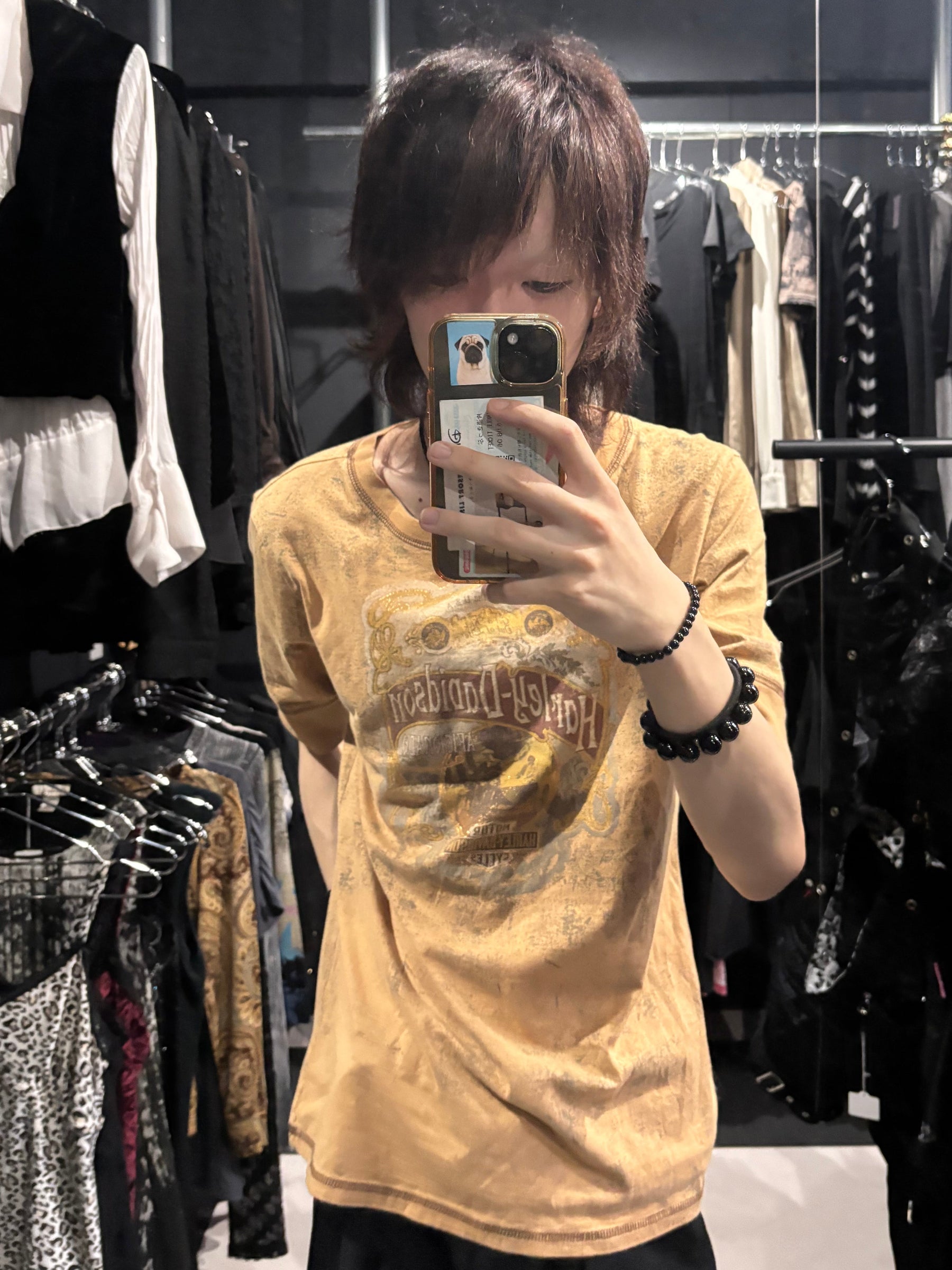 Contrast-Trim Graphic T-Shirt