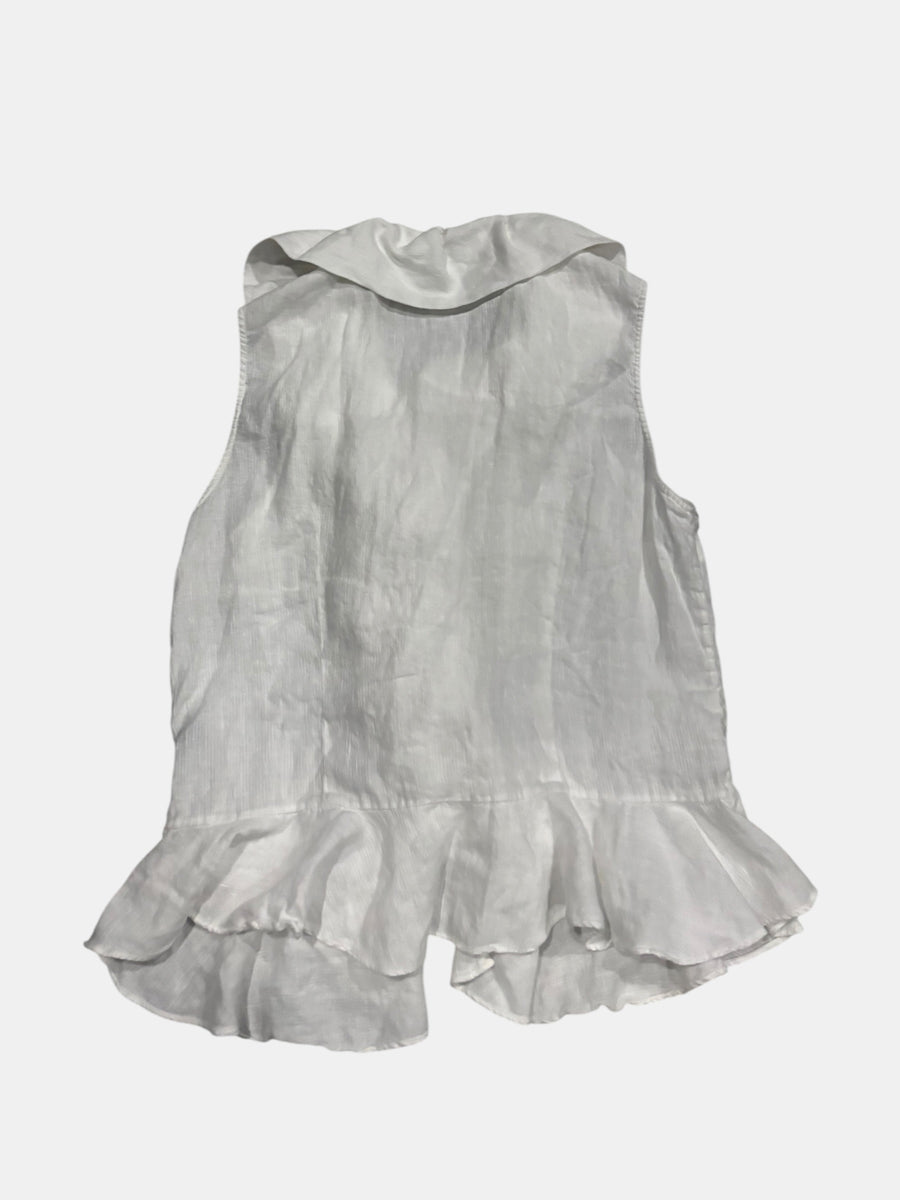 Ralph Lauren Ruffle Sleeveless Blouse