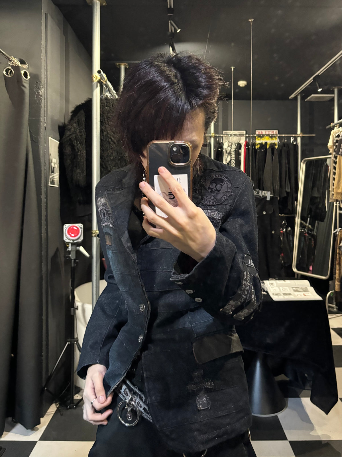 Patched Denim Tailored Jacket