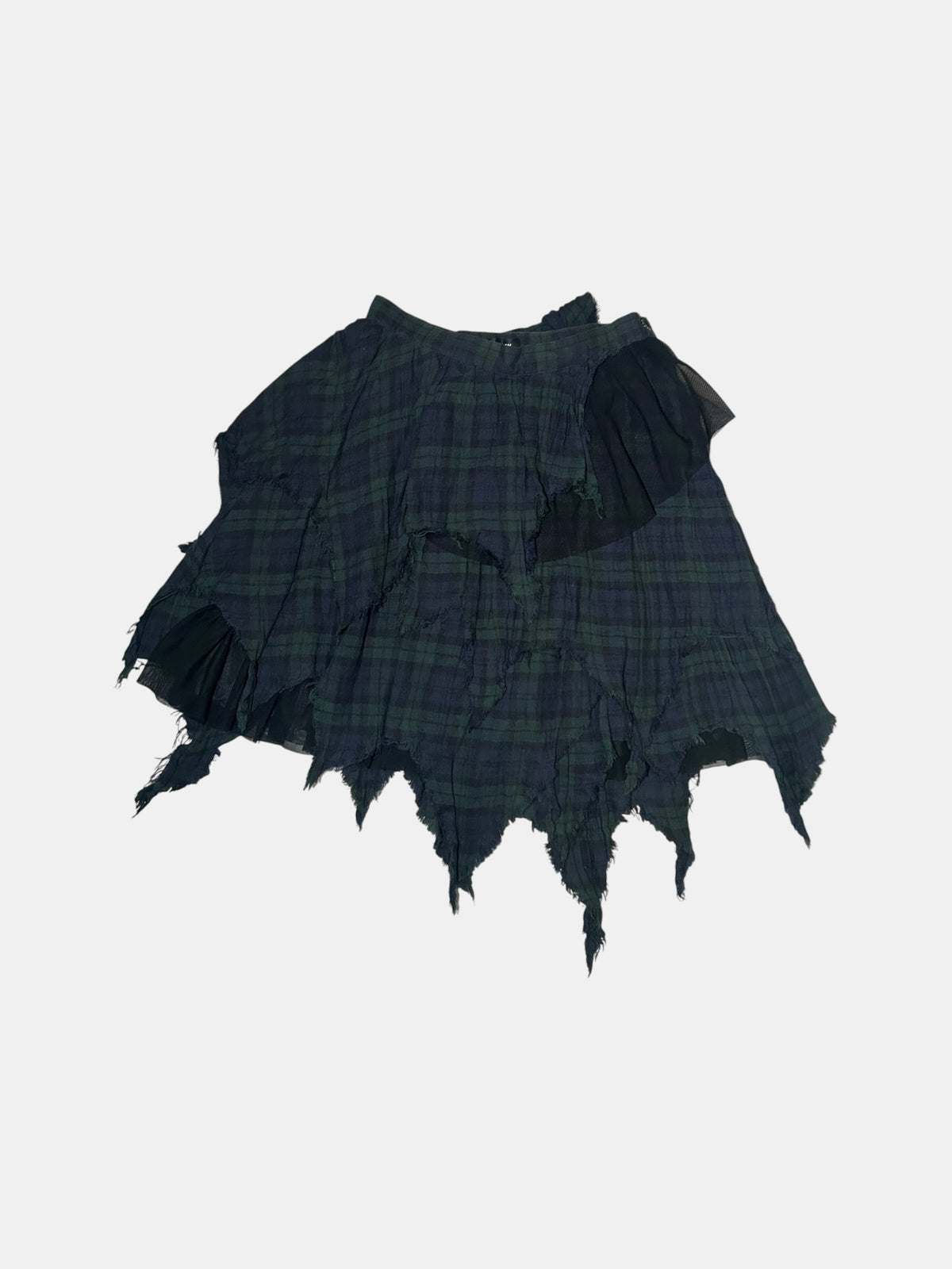 Shredded Tartan Skirt