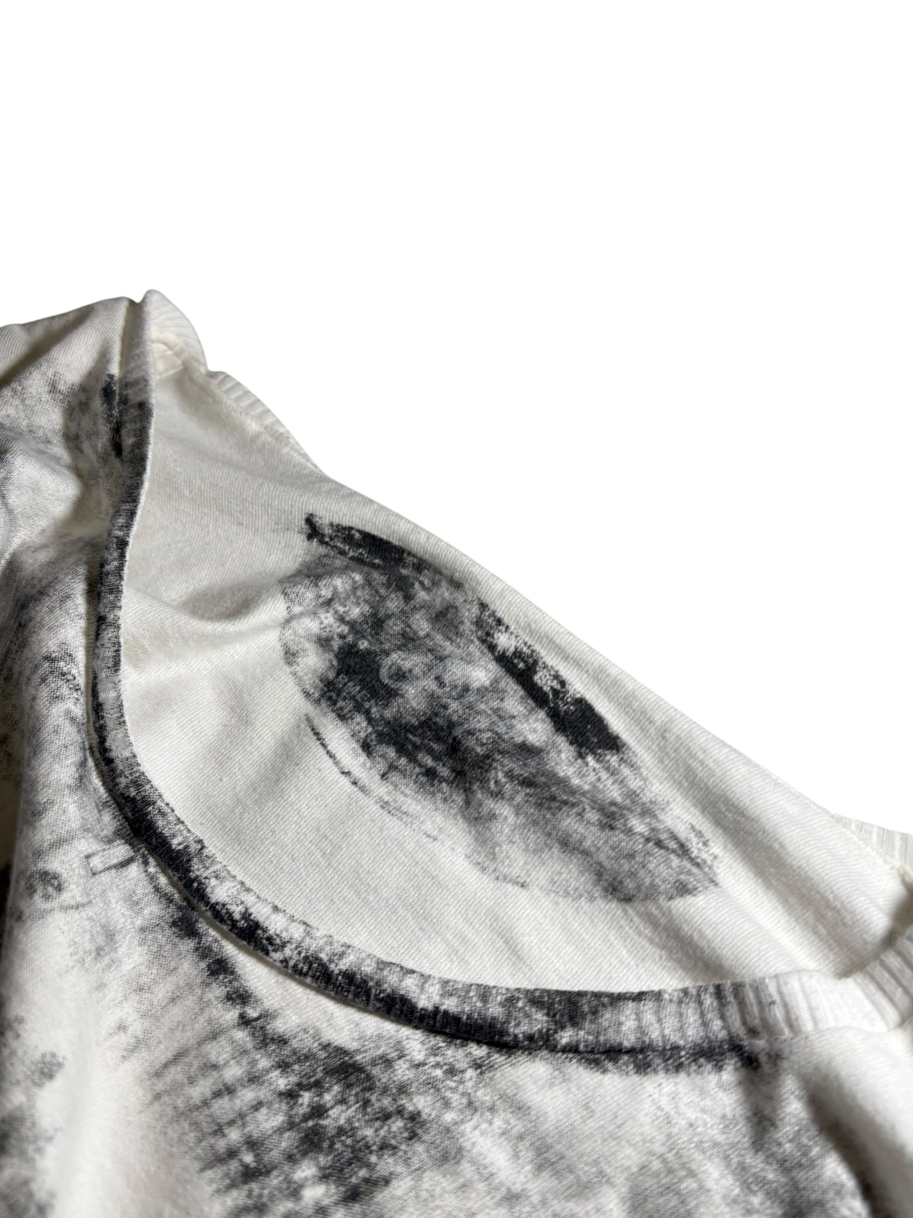 Y2K Abstract Print Long-Sleeve Top