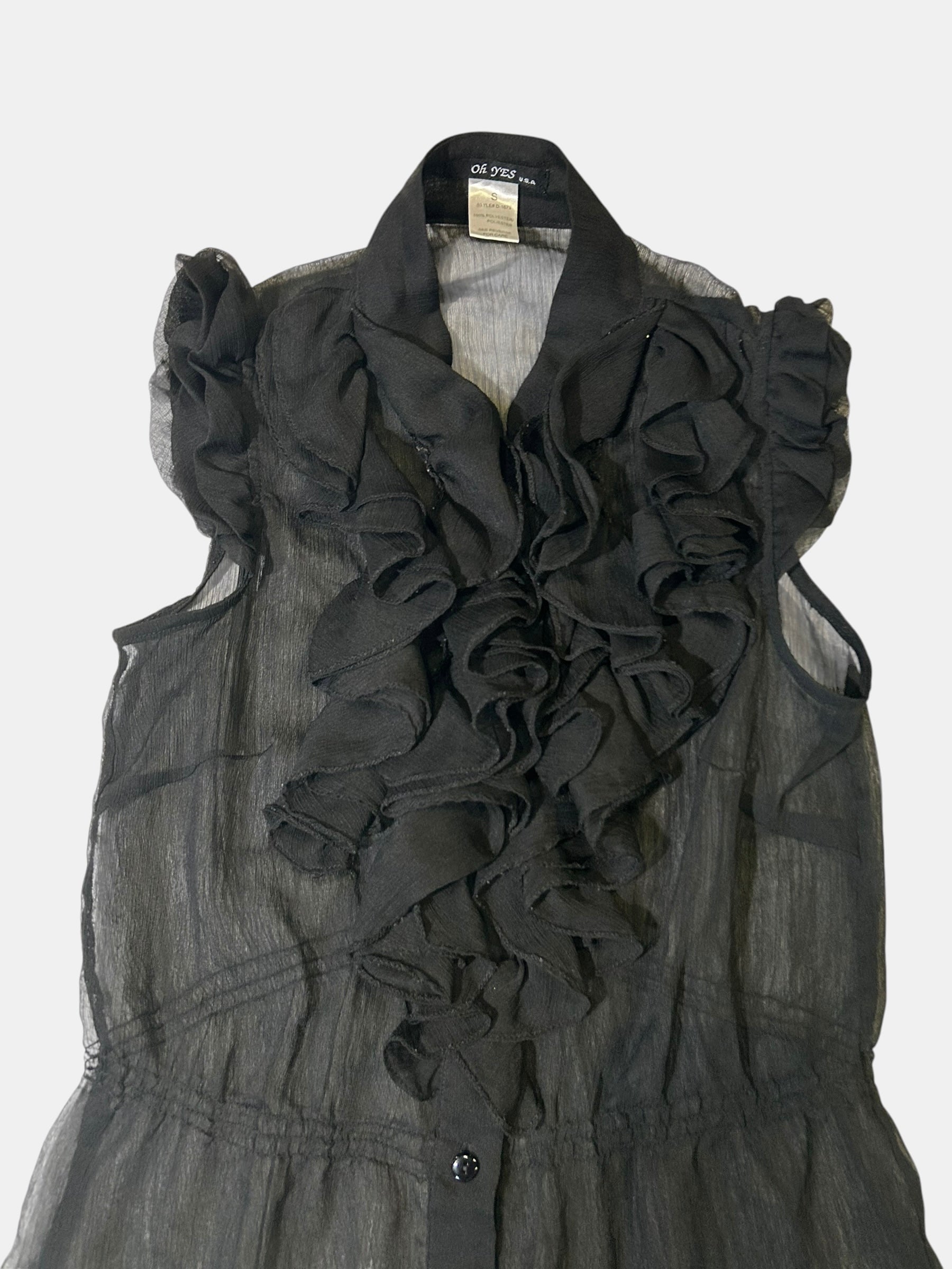 Ruffle-Front Blouse